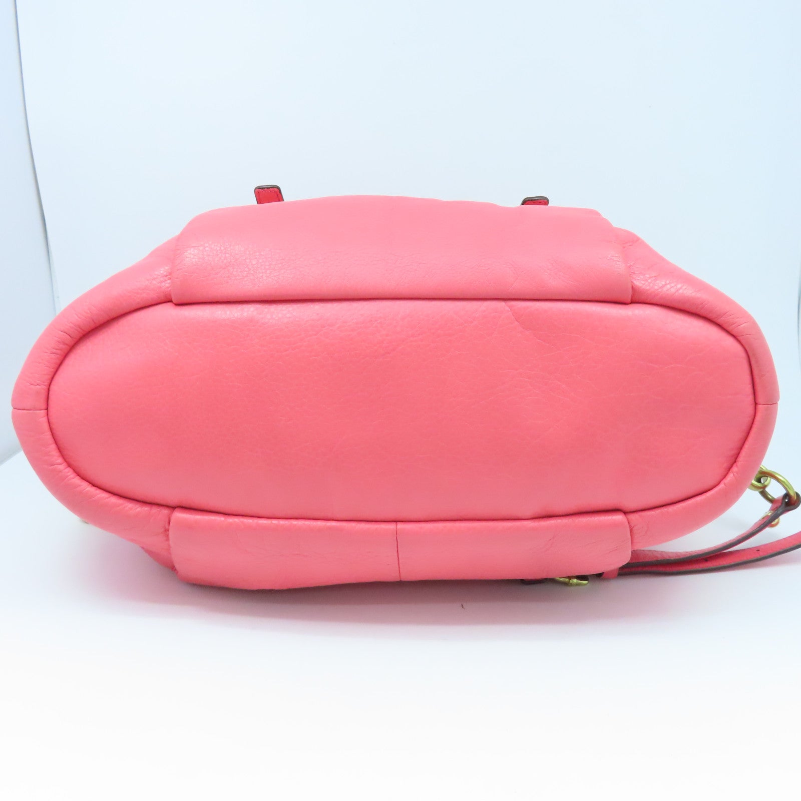 COACH 牛皮皮革Shoulder Bag金扣手挽肩背两用袋粉红色