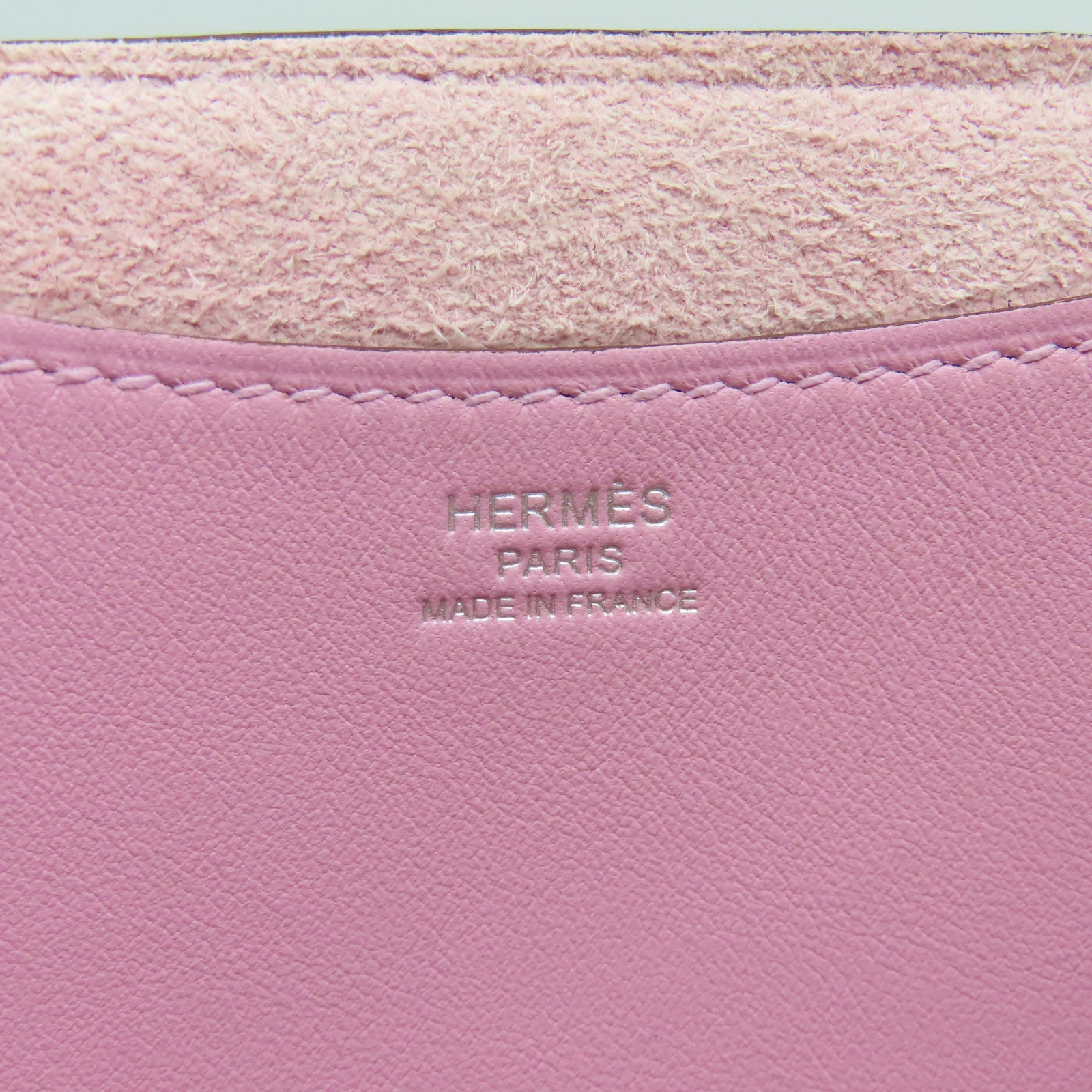 HERMES Clemence皮革In The Loop 23銀扣手挽袋錦葵紫色