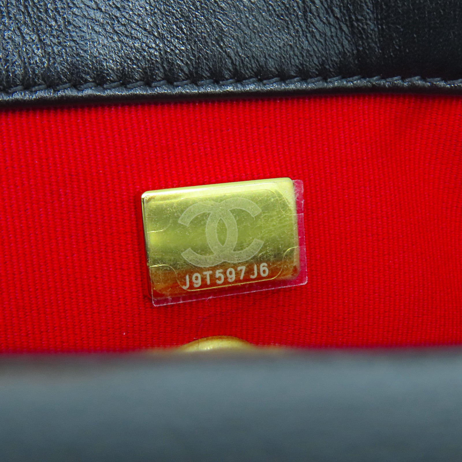 CHANEL 菱格牛皮皮革Chain Shoulder Bag金扣鏈帶肩背袋黑色