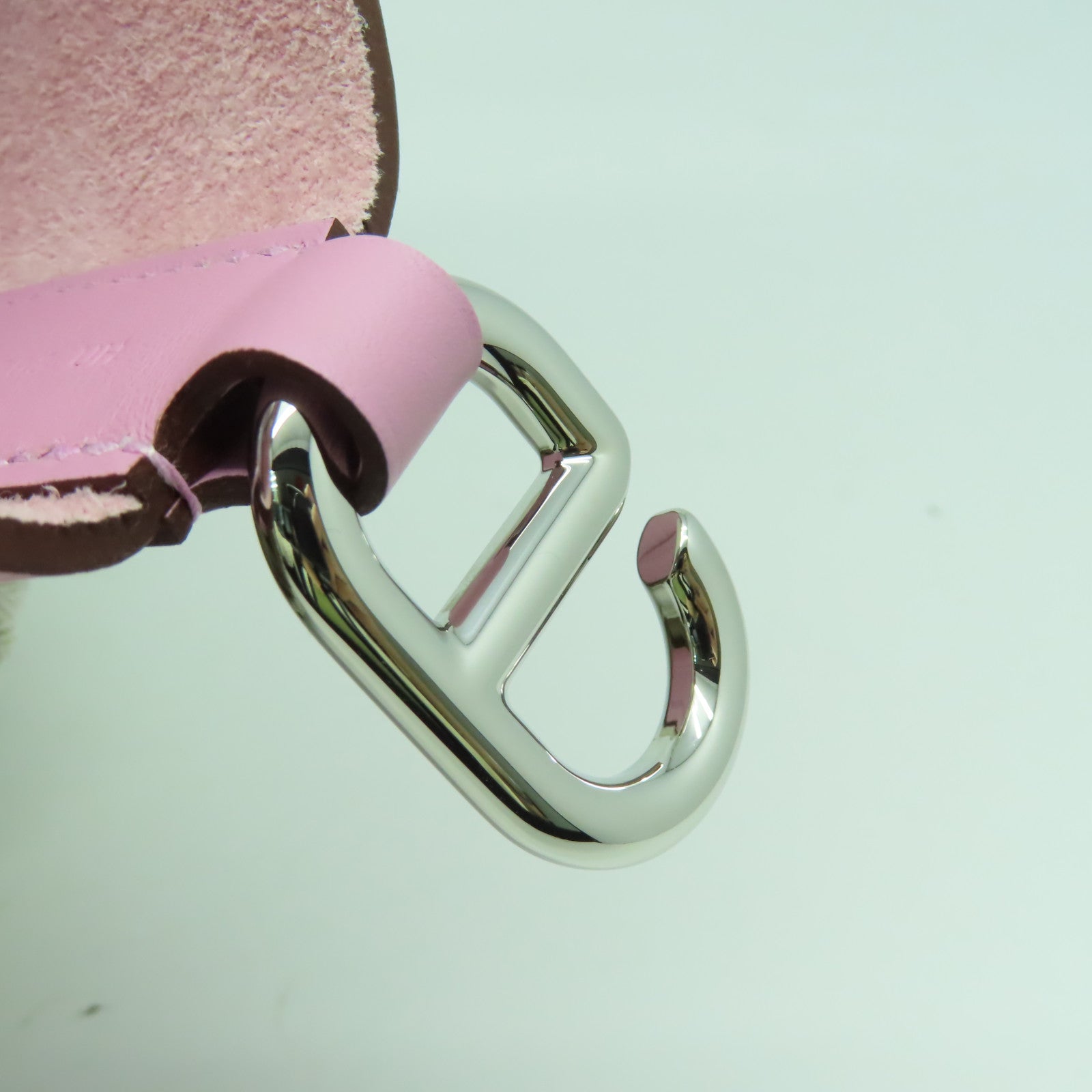 HERMES Clemence皮革In The Loop 23銀扣手挽袋錦葵紫色