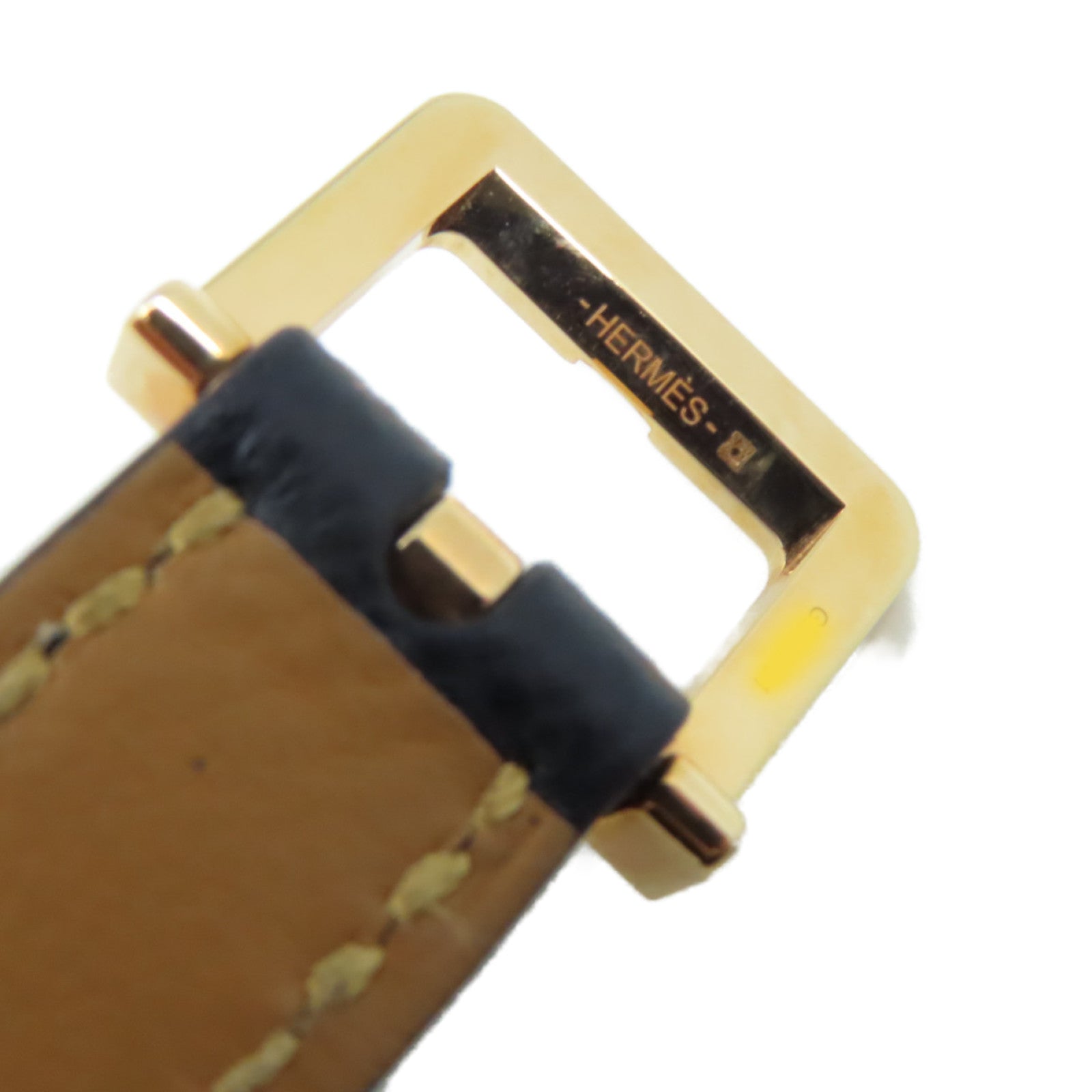 HERMES Epsom皮革Pop H Belt金扣皮帶黑色