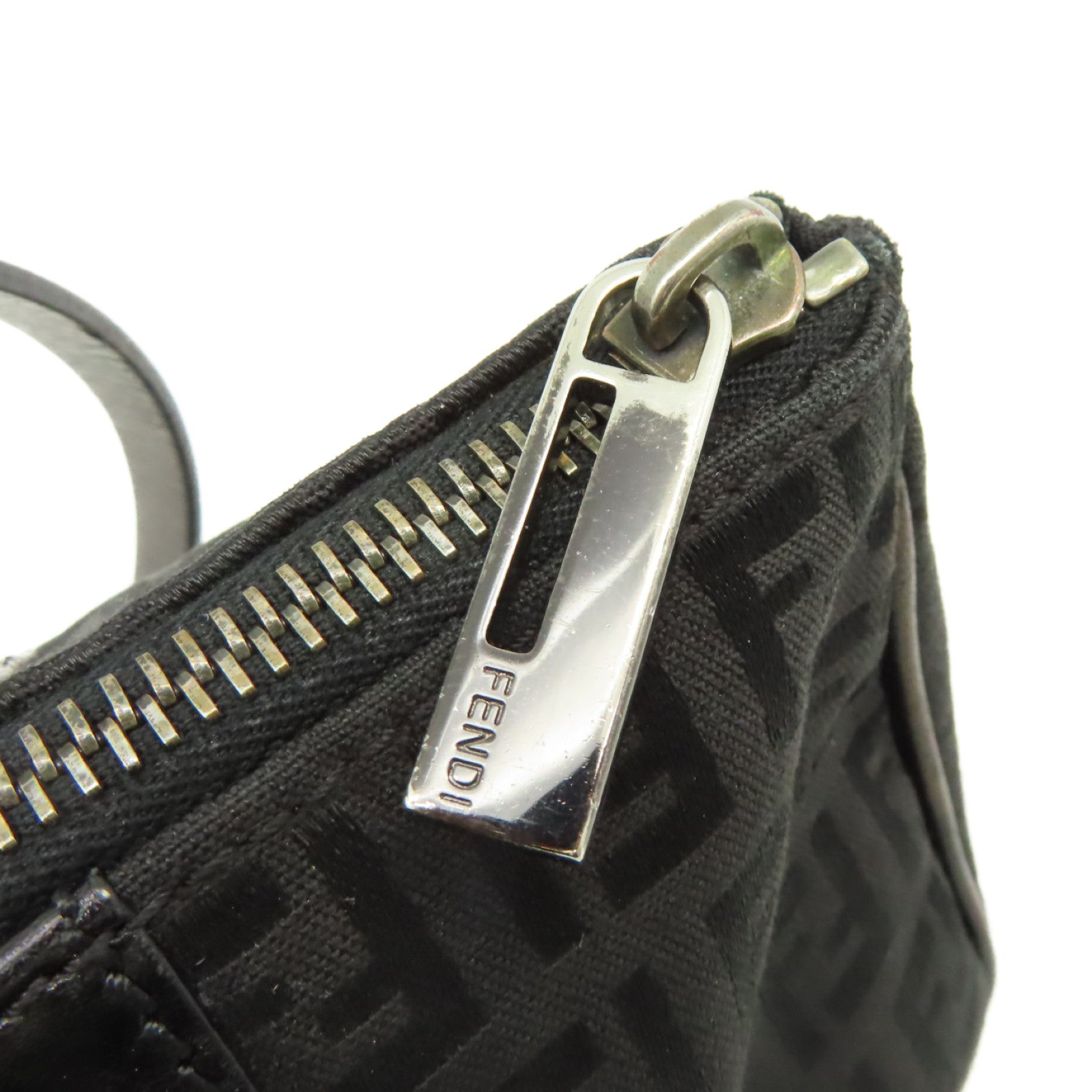 FENDI 帆布Vintage Zucchino Mini Bag肩背袋黑色