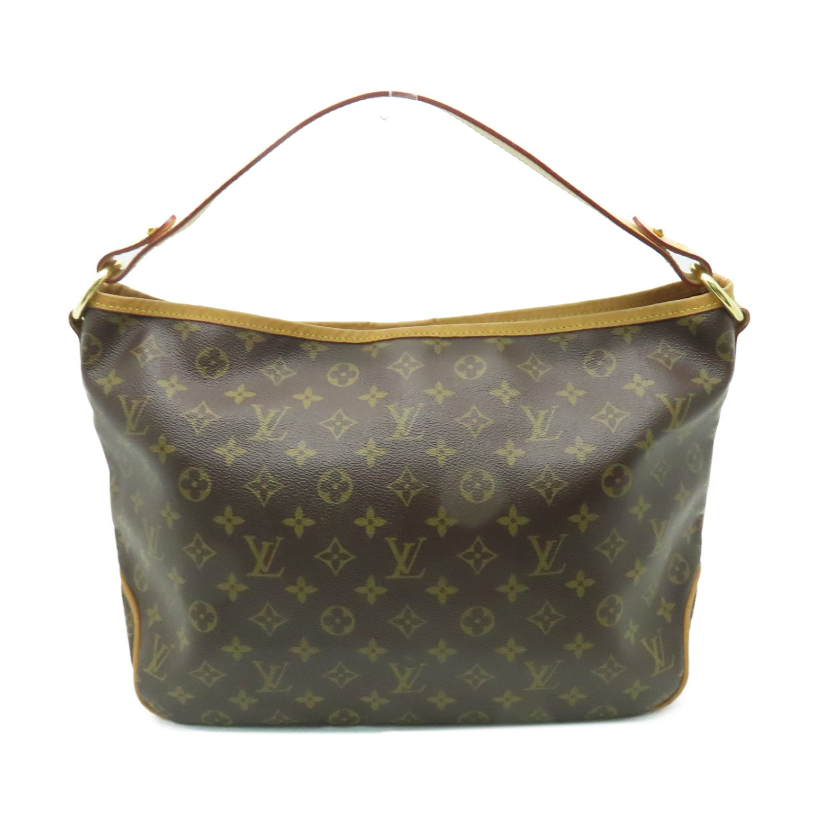 LOUIS VUITTON Monogram Delightful PM金扣肩背袋棕色