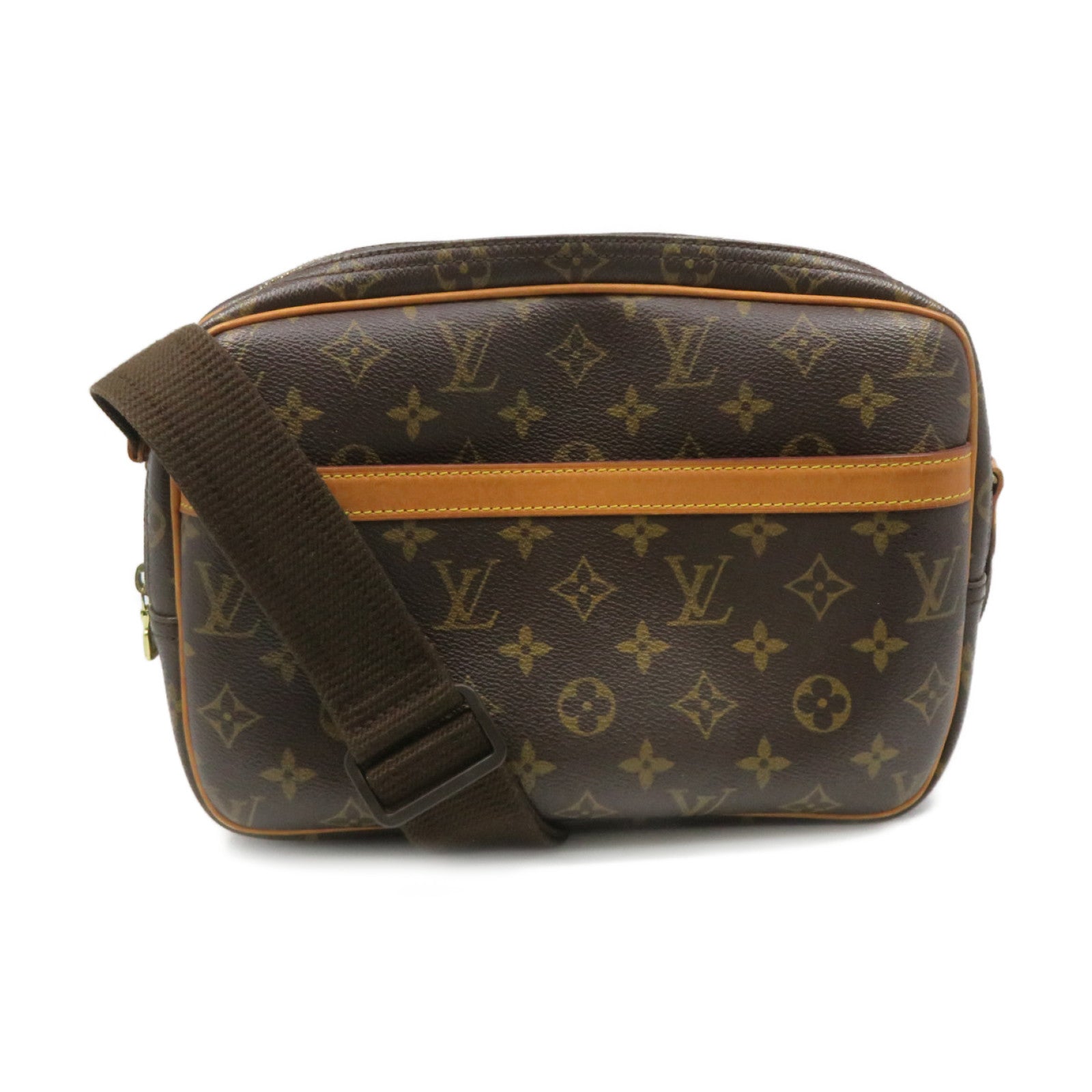 LOUIS VUITTON 【激減優惠】Monogram Reporter Shoulder Bag肩背袋啡色
