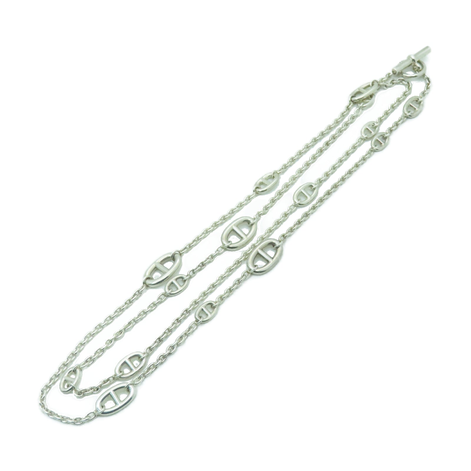 HERMES 925純銀Farandole Long Necklace項鏈銀色