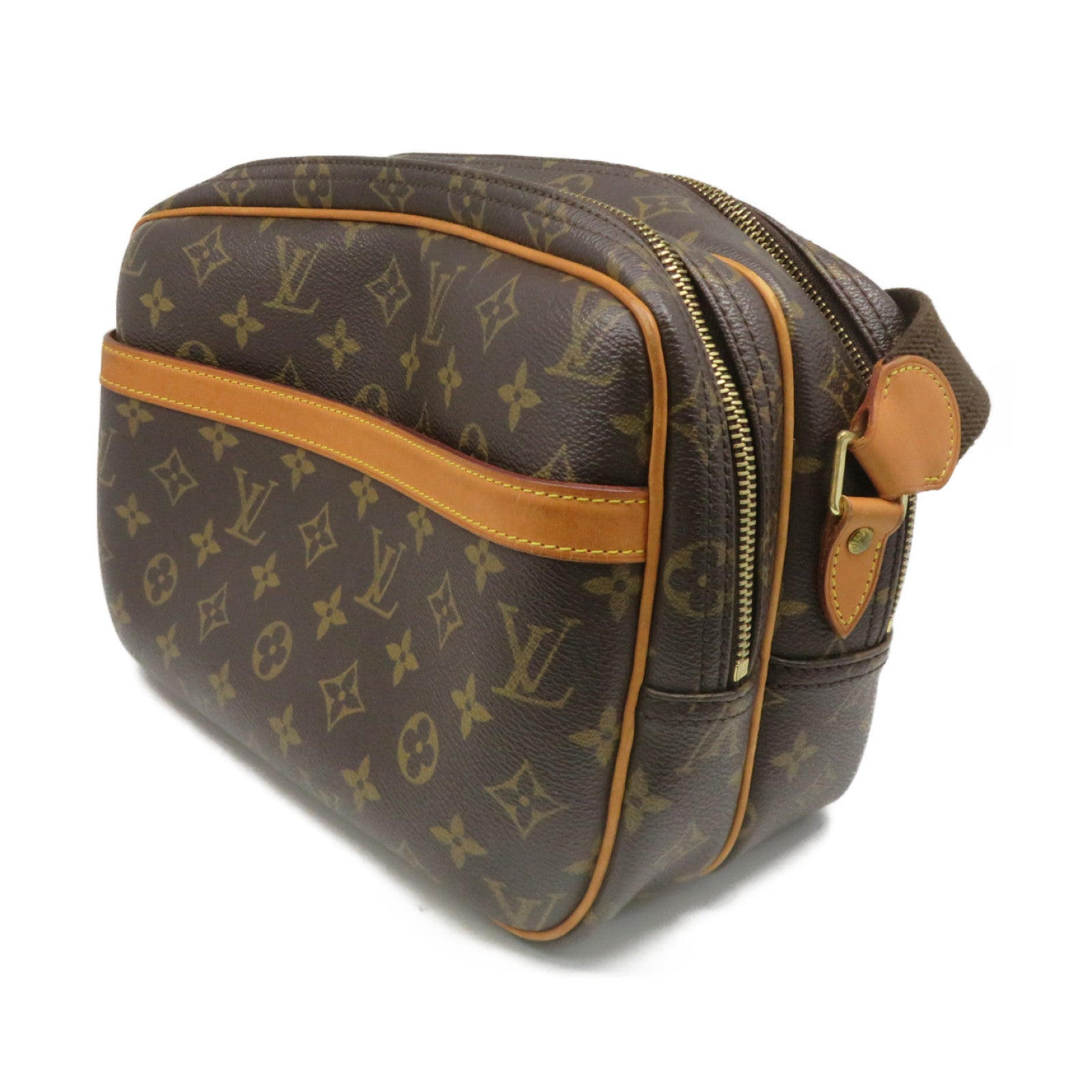 LOUIS VUITTON 【激減優惠】Monogram Reporter Shoulder Bag肩背袋啡色