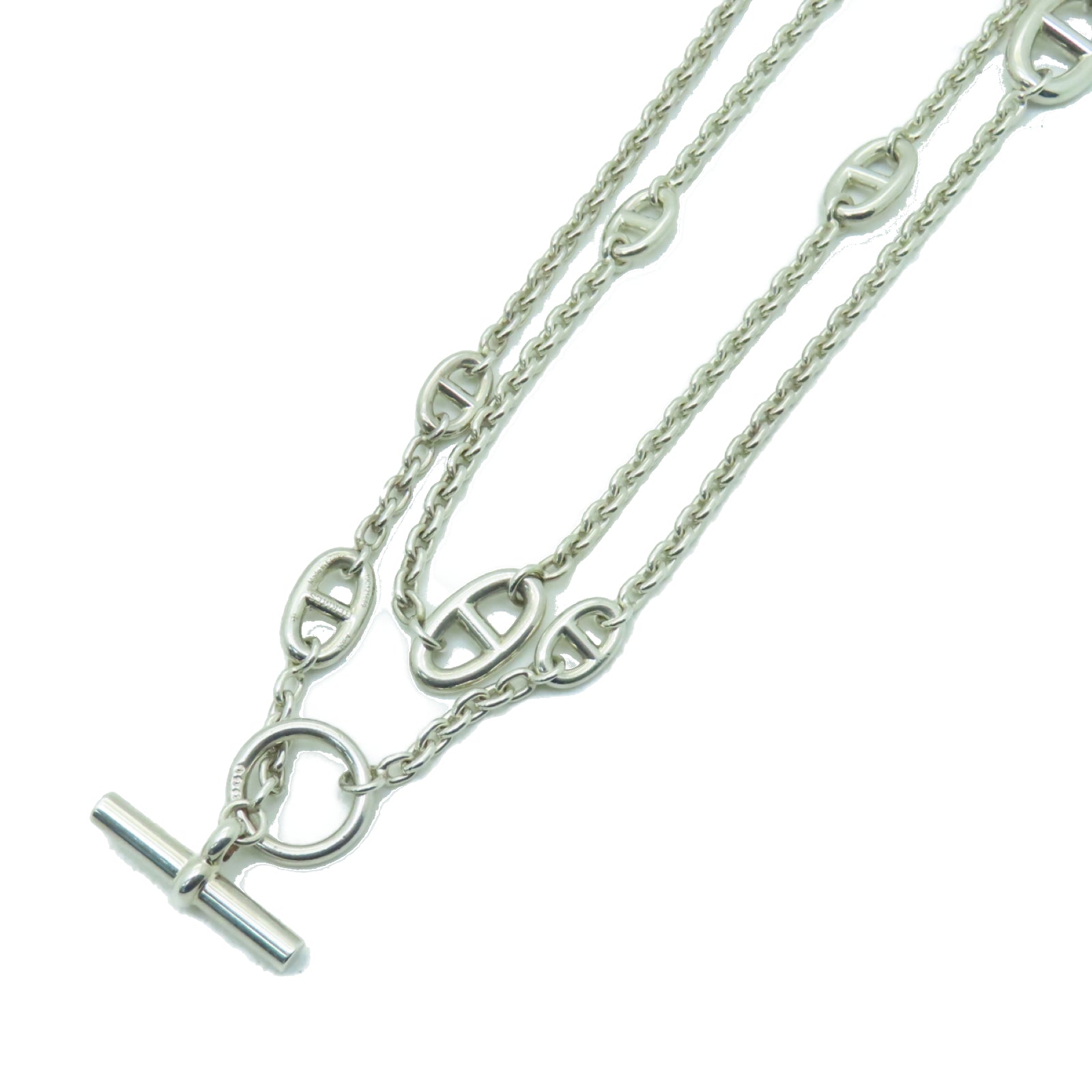 HERMES 925純銀Farandole Long Necklace項鏈銀色