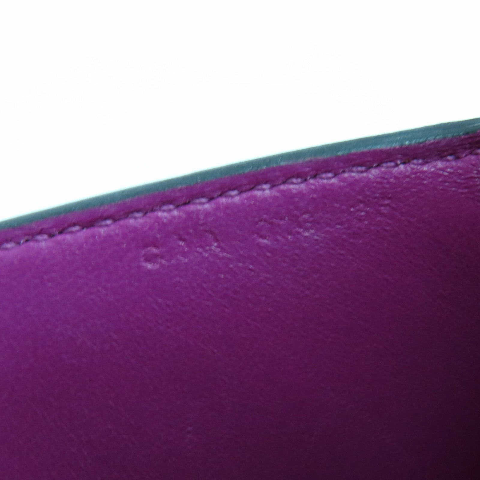 HERMES 【激減優惠】Chevre皮革Cinhetiz 2Way Shoulder Bag銀扣鏈帶手挽肩背兩用袋Rose Purple玫瑰紫色