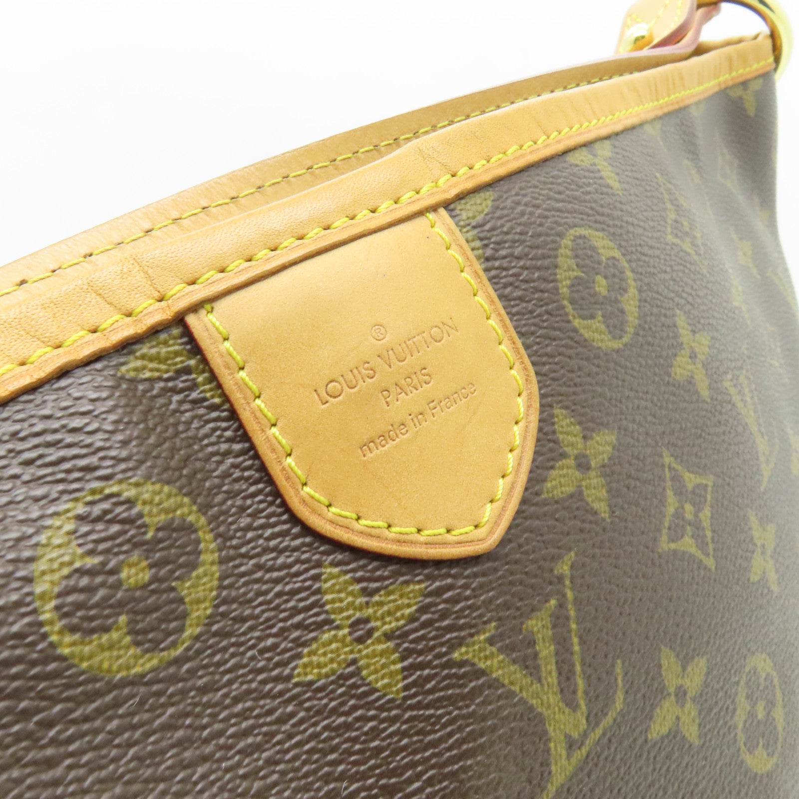 LOUIS VUITTON Monogram Delightful PM金扣肩背袋棕色