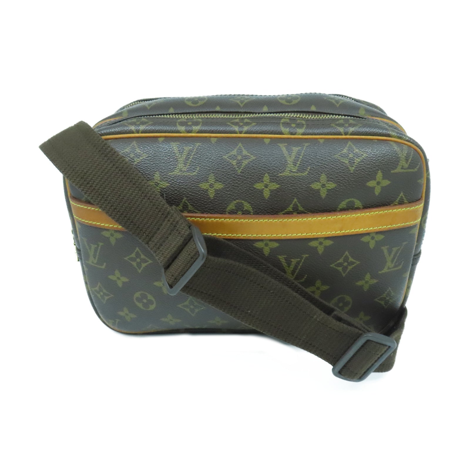 LOUIS VUITTON Monogram Reporter金扣肩背袋啡色