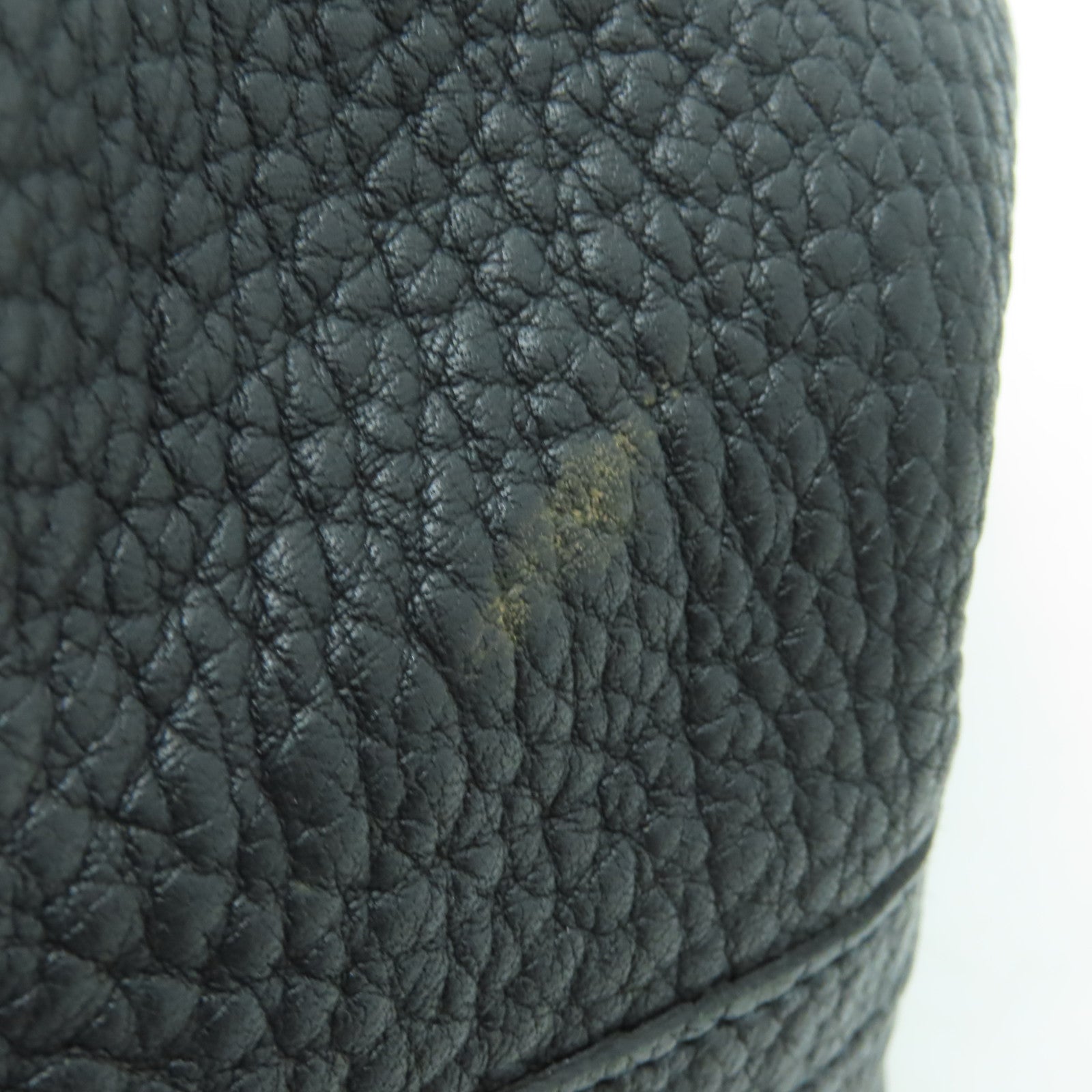 HERMES Negonda皮革Garden Party PM銀扣手挽袋Noir黑色