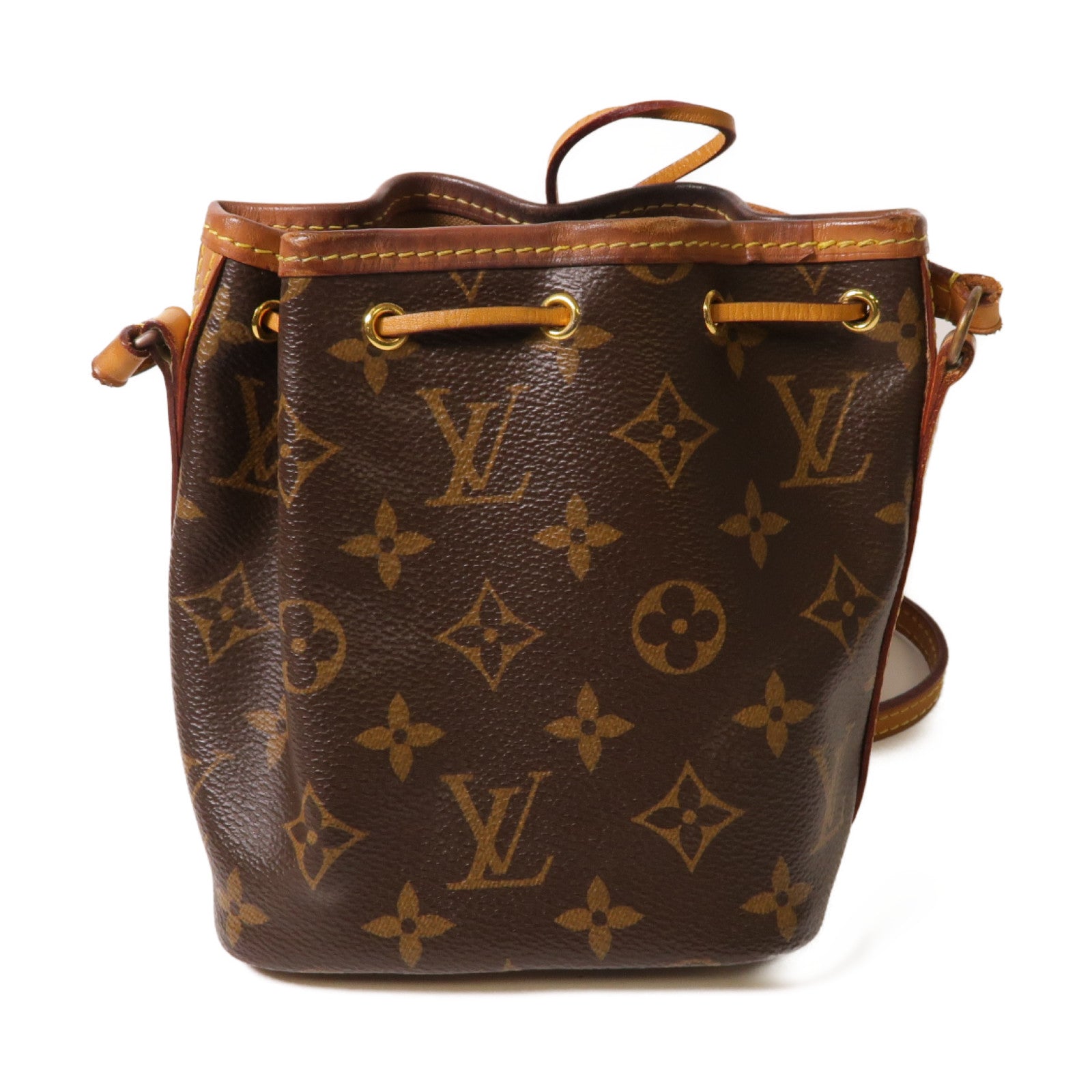 LOUIS VUITTON Monogram Nano Noe金扣肩背袋啡色