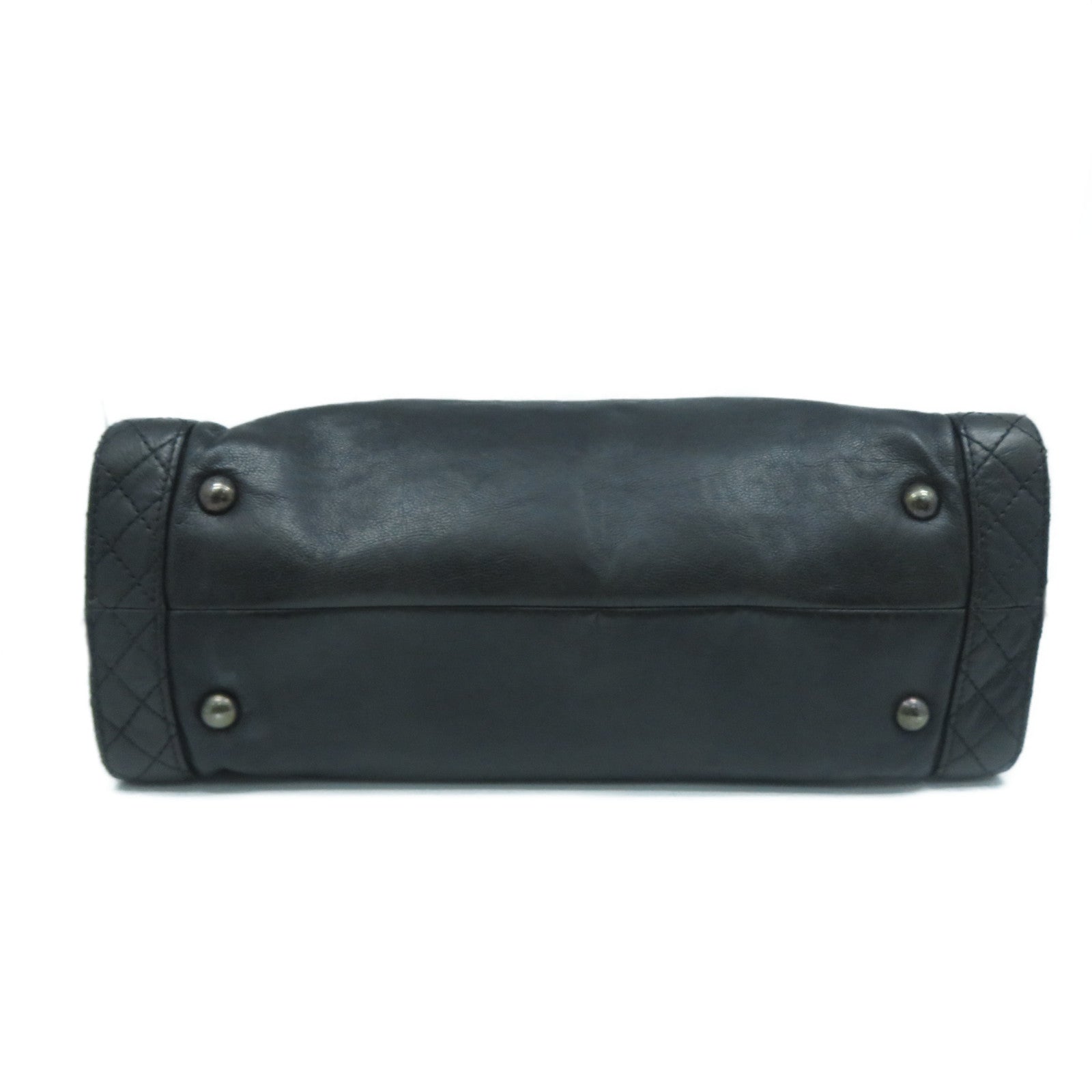 CHANEL 牛皮皮革Boy Chain Shoulder Bag銀扣鏈帶肩背袋黑色
