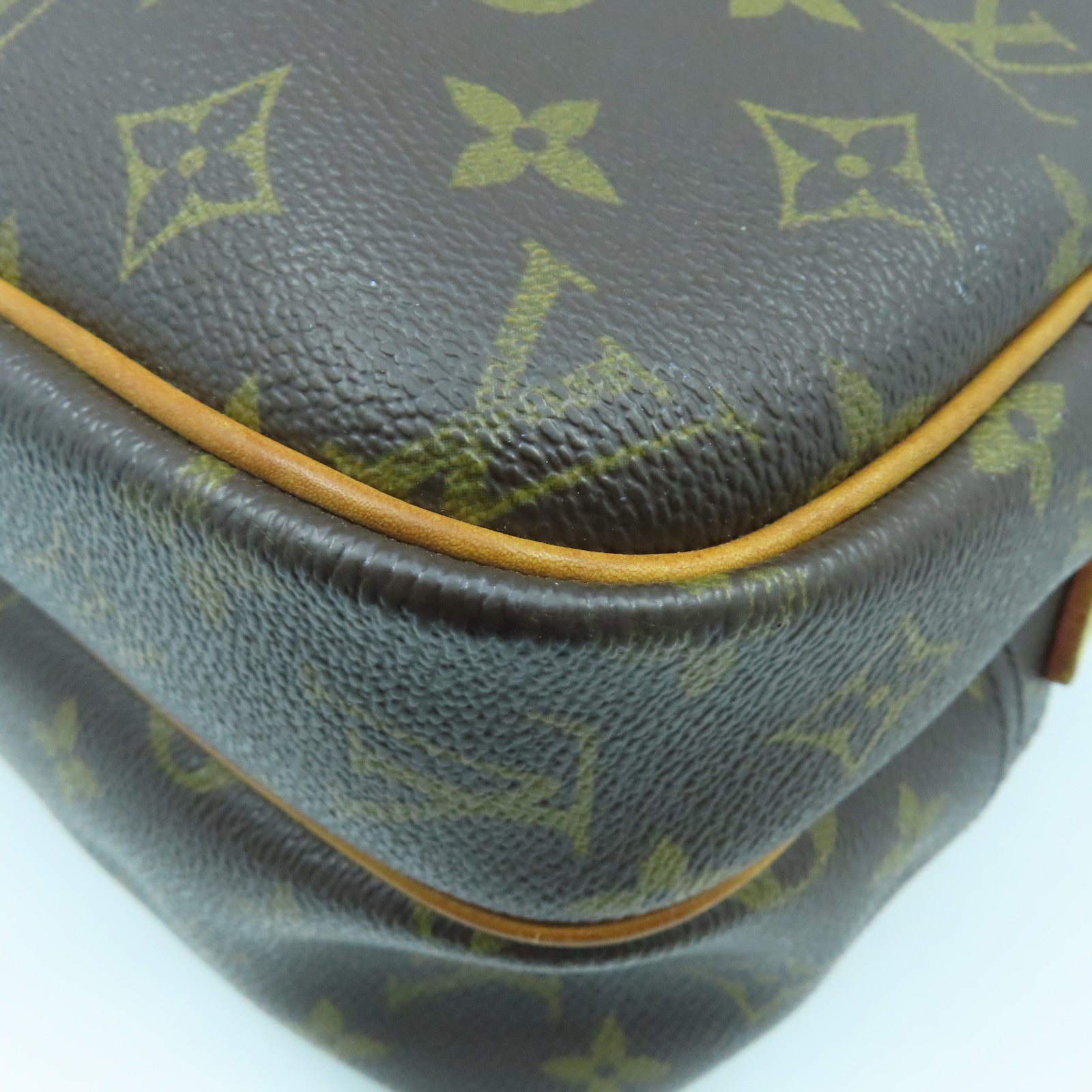 LOUIS VUITTON Monogram Reporter金扣肩背袋啡色