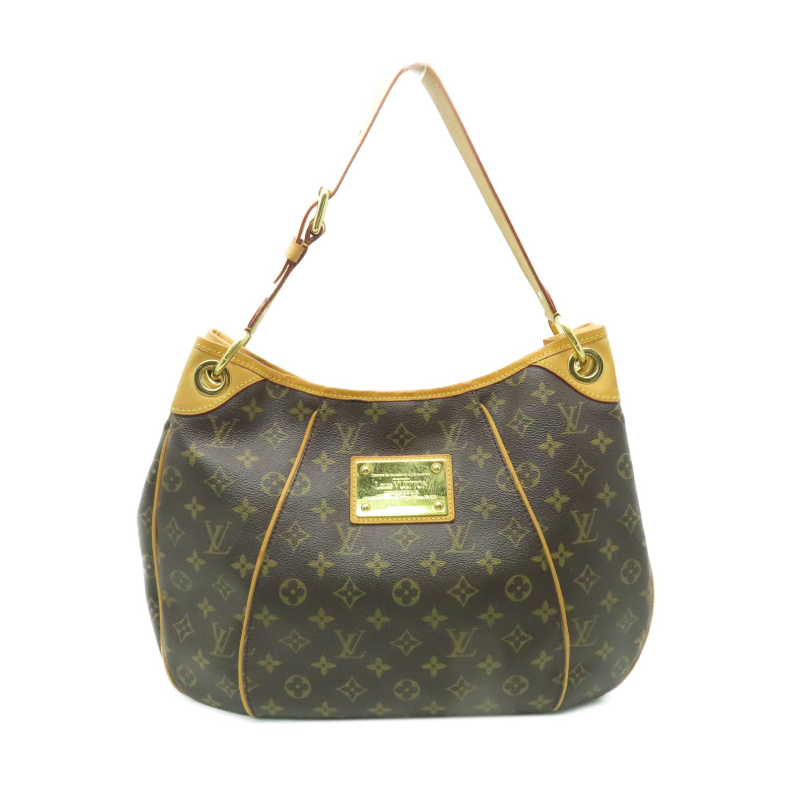 LOUIS VUITTON Monogram Galliera PM金扣肩背袋棕色