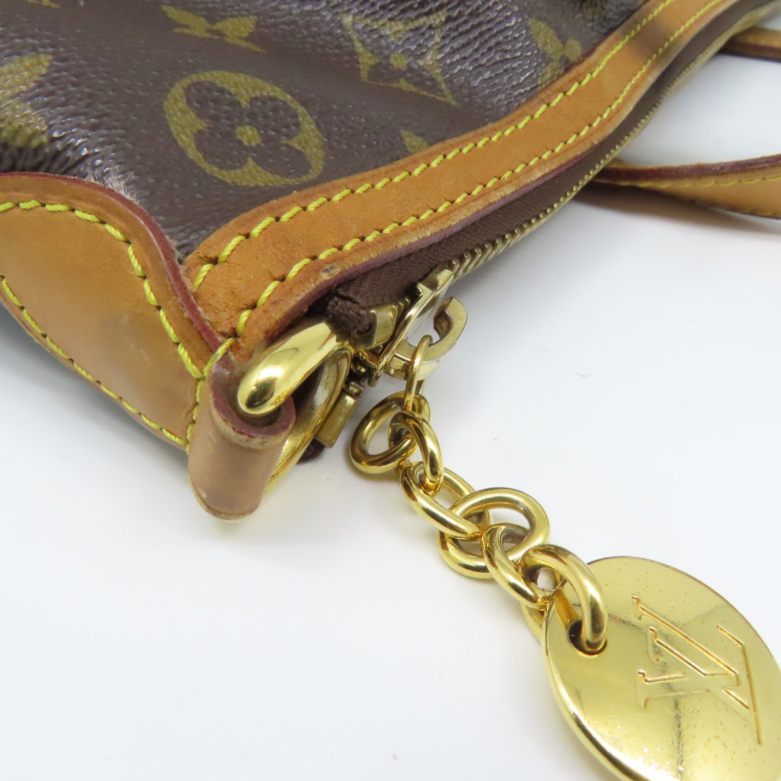 LOUIS VUITTON Monogram Palermo PM金扣手挽袋啡色