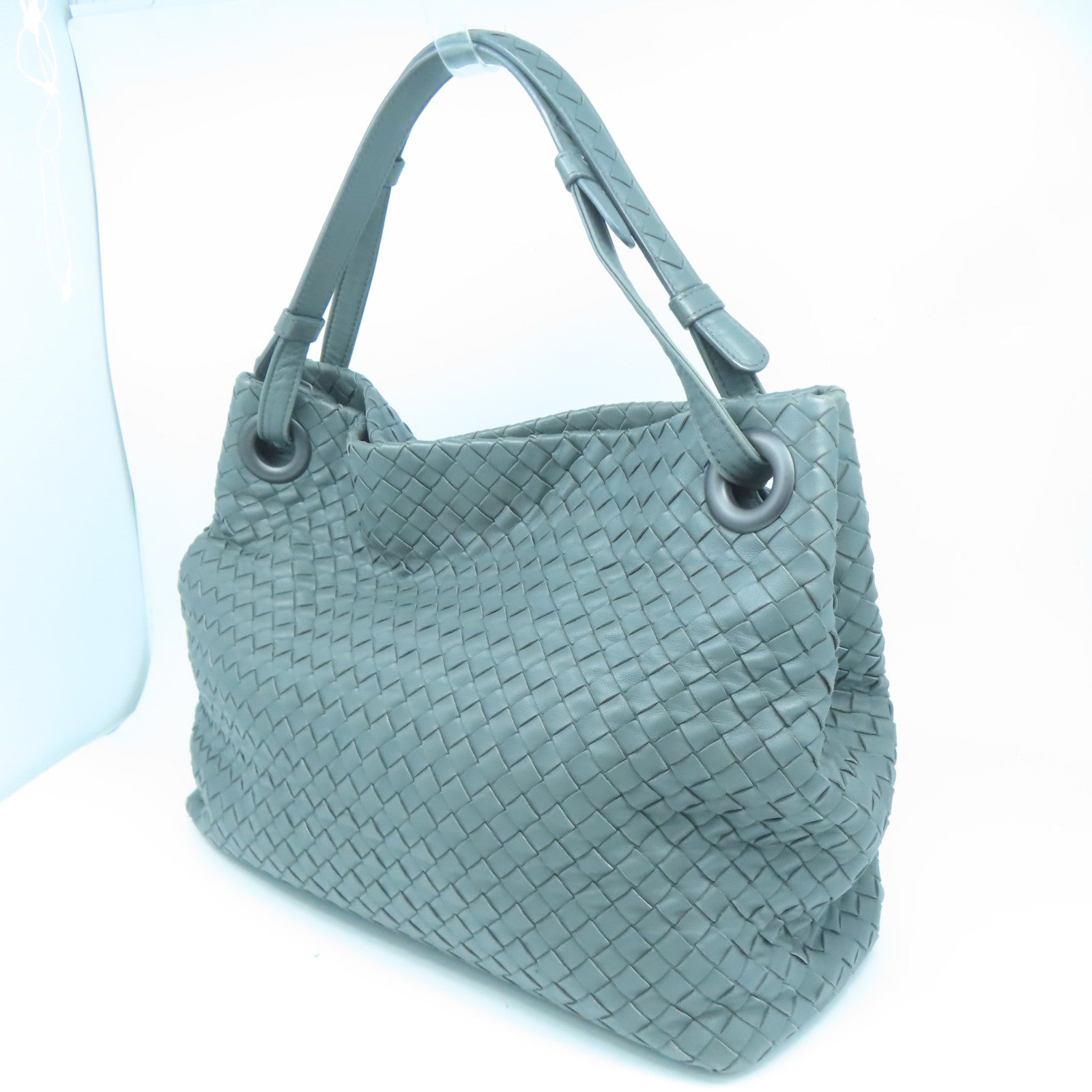 BOTTEGA VENETA 牛皮皮革Shoulder Bag手挽肩背兩用袋灰色