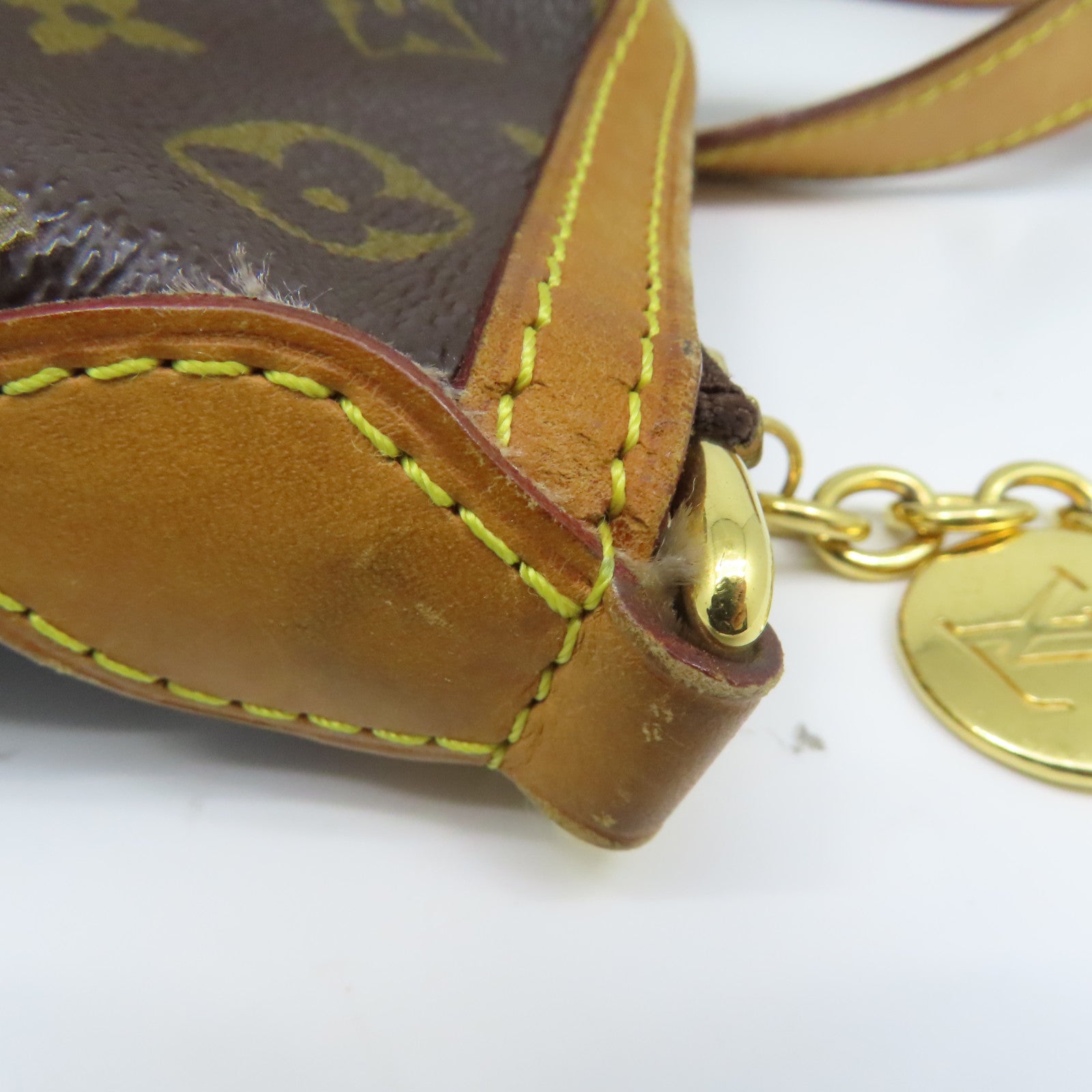 LOUIS VUITTON Monogram Palermo PM金扣手挽袋啡色