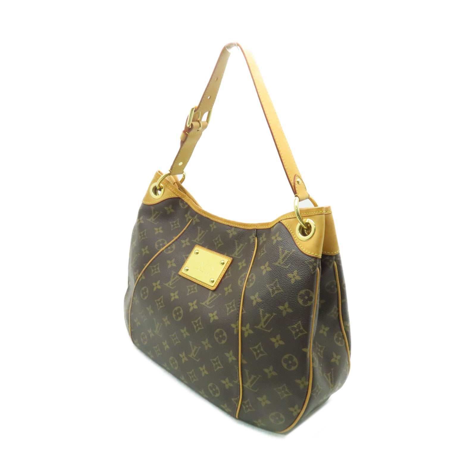 LOUIS VUITTON Monogram Galliera PM金扣肩背袋棕色