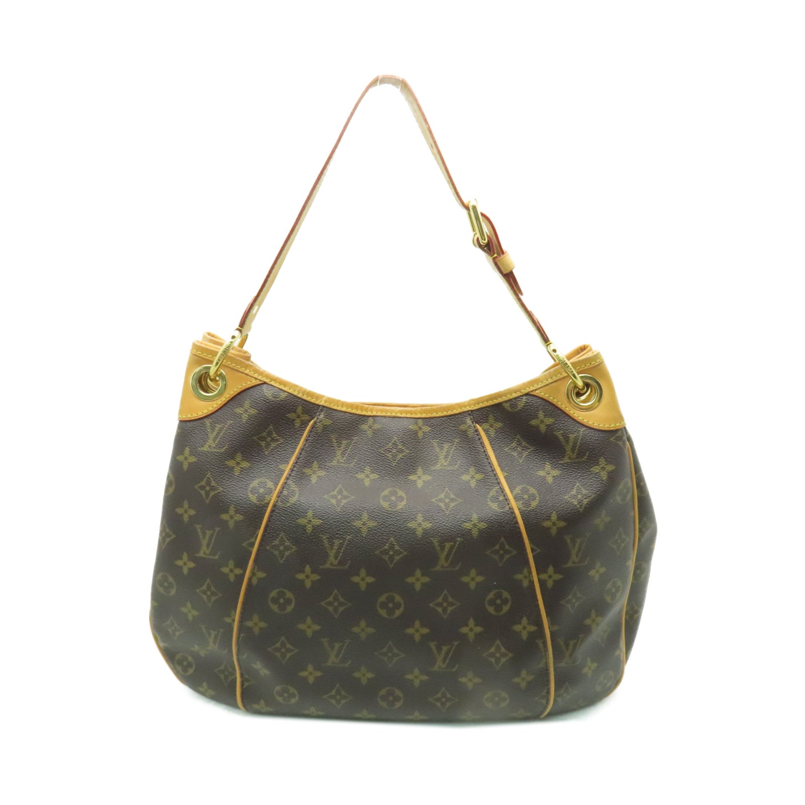LOUIS VUITTON Monogram Galliera PM金扣肩背袋棕色