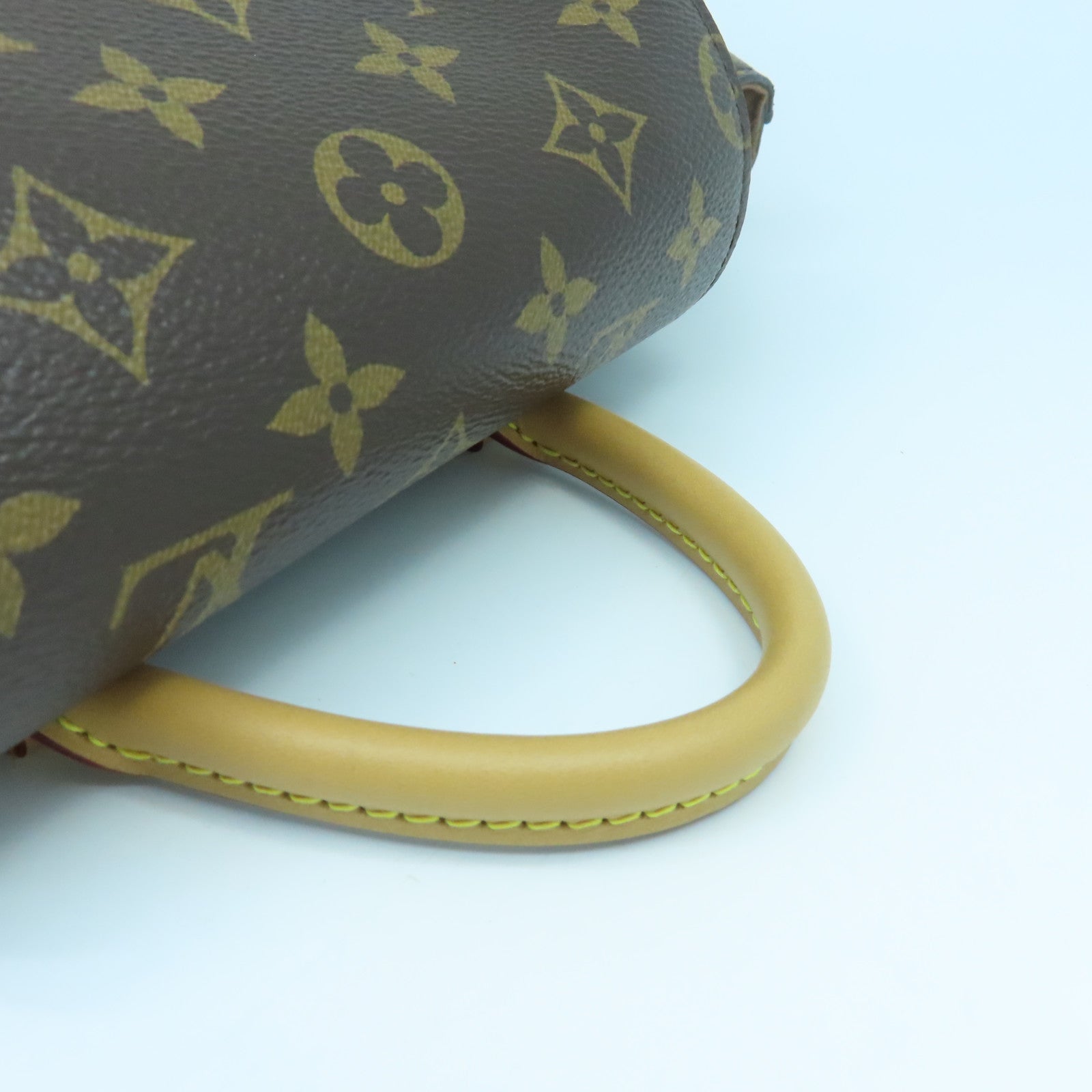 LOUIS VUITTON Monogram Montsuris PM Gold Buckle Backpack Brown