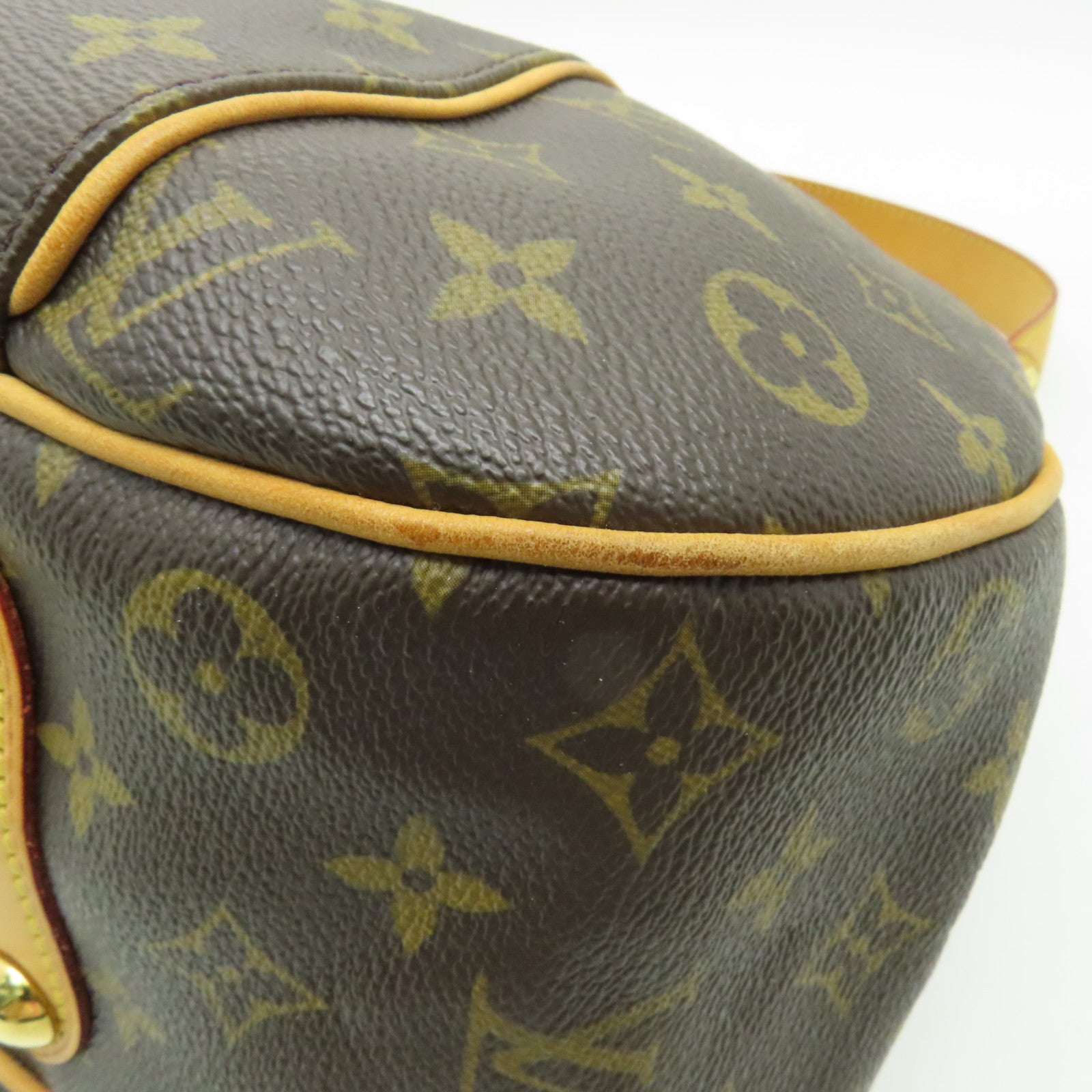 LOUIS VUITTON Monogram Galliera PM金扣肩背袋棕色