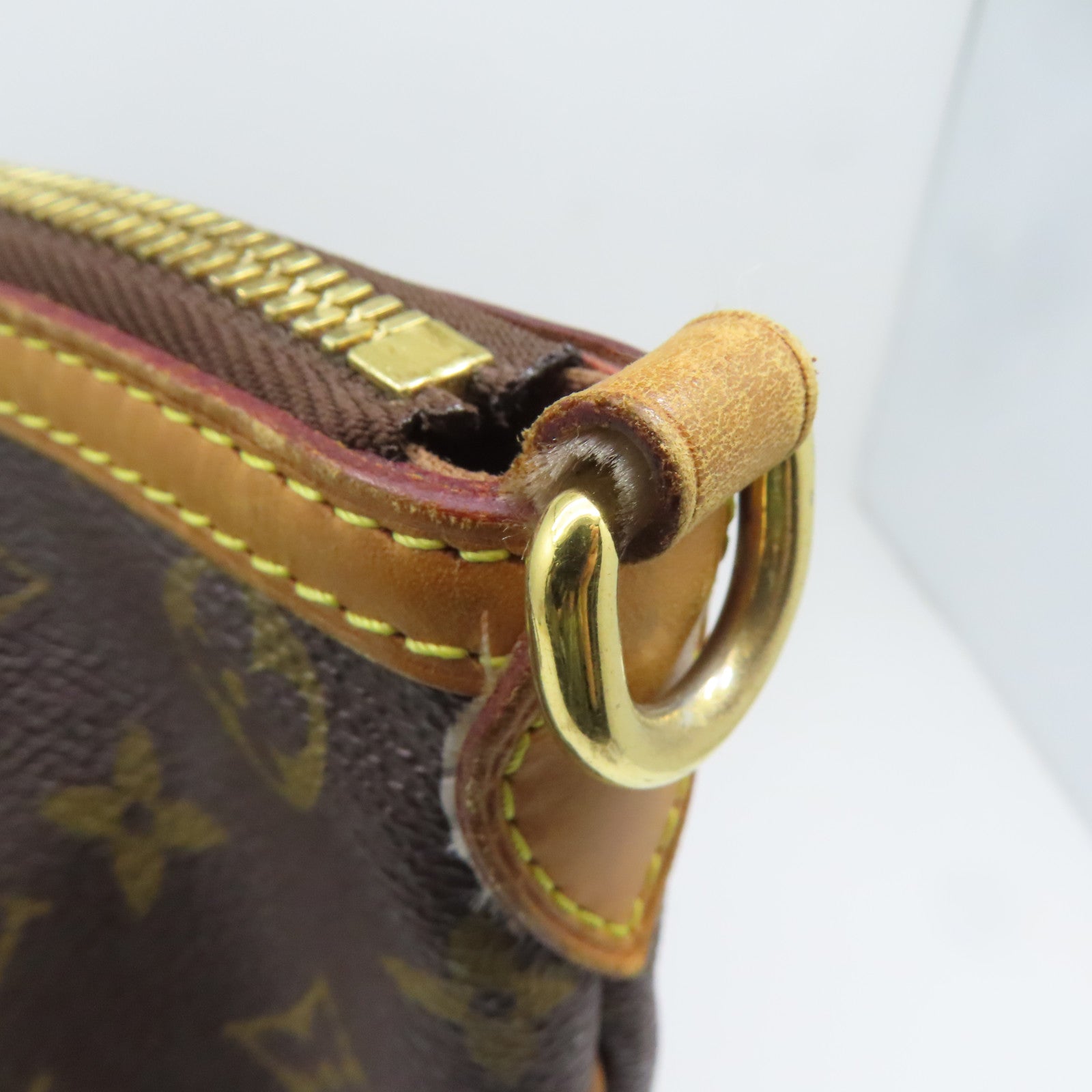 LOUIS VUITTON Monogram Palermo PM金扣手挽袋啡色
