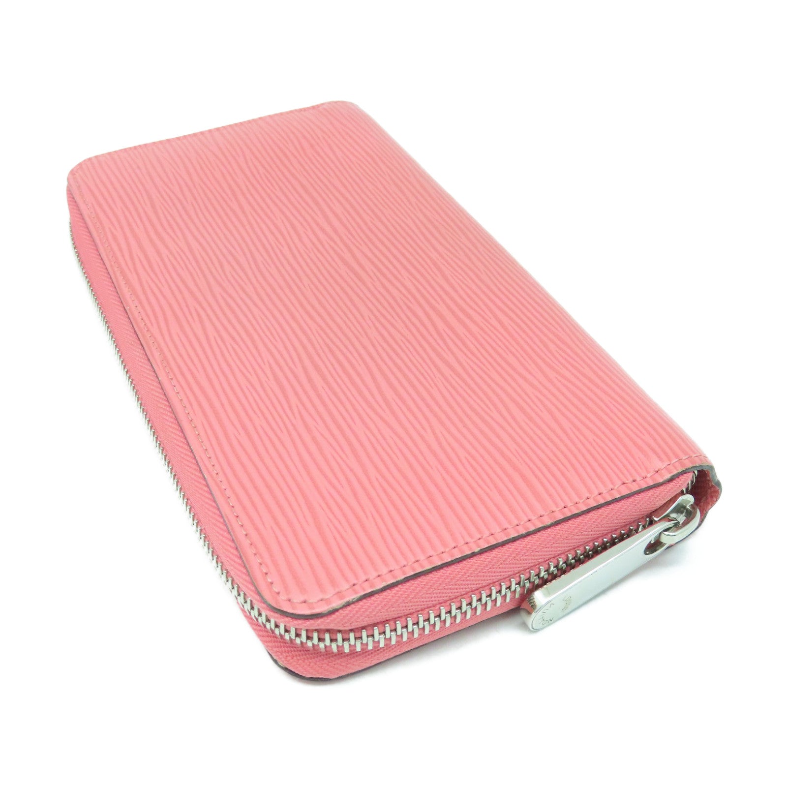 LOUIS VUITTON Epi Zipper Wallet银扣长钱包粉红色