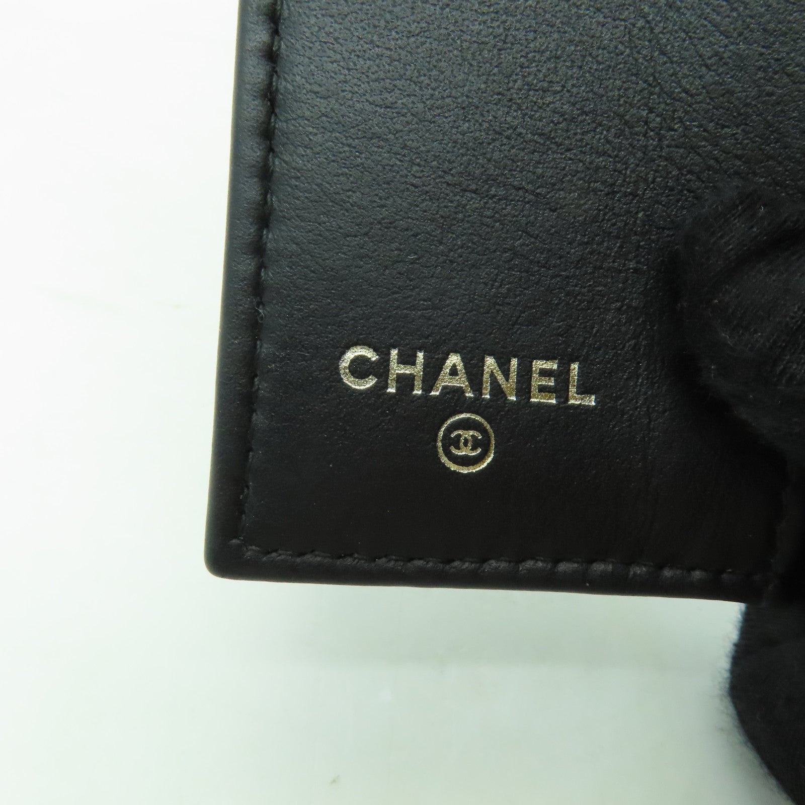 CHANEL 菱格Caviar皮革Boy Chanel Wallet金扣錢包黒色