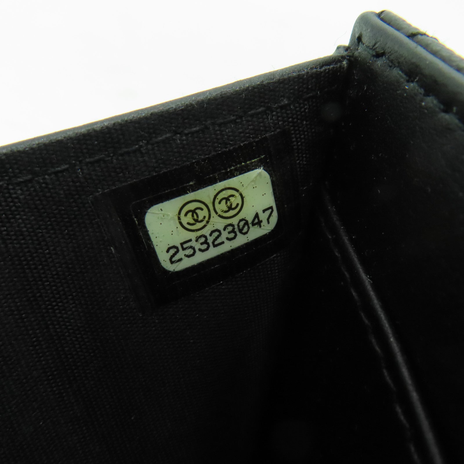 CHANEL 菱格Caviar皮革Boy Chanel Wallet金扣錢包黒色