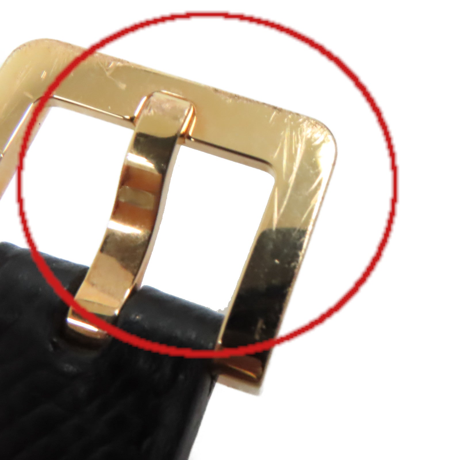 HERMES Epsom皮革Pop H Belt金扣皮帶黑色