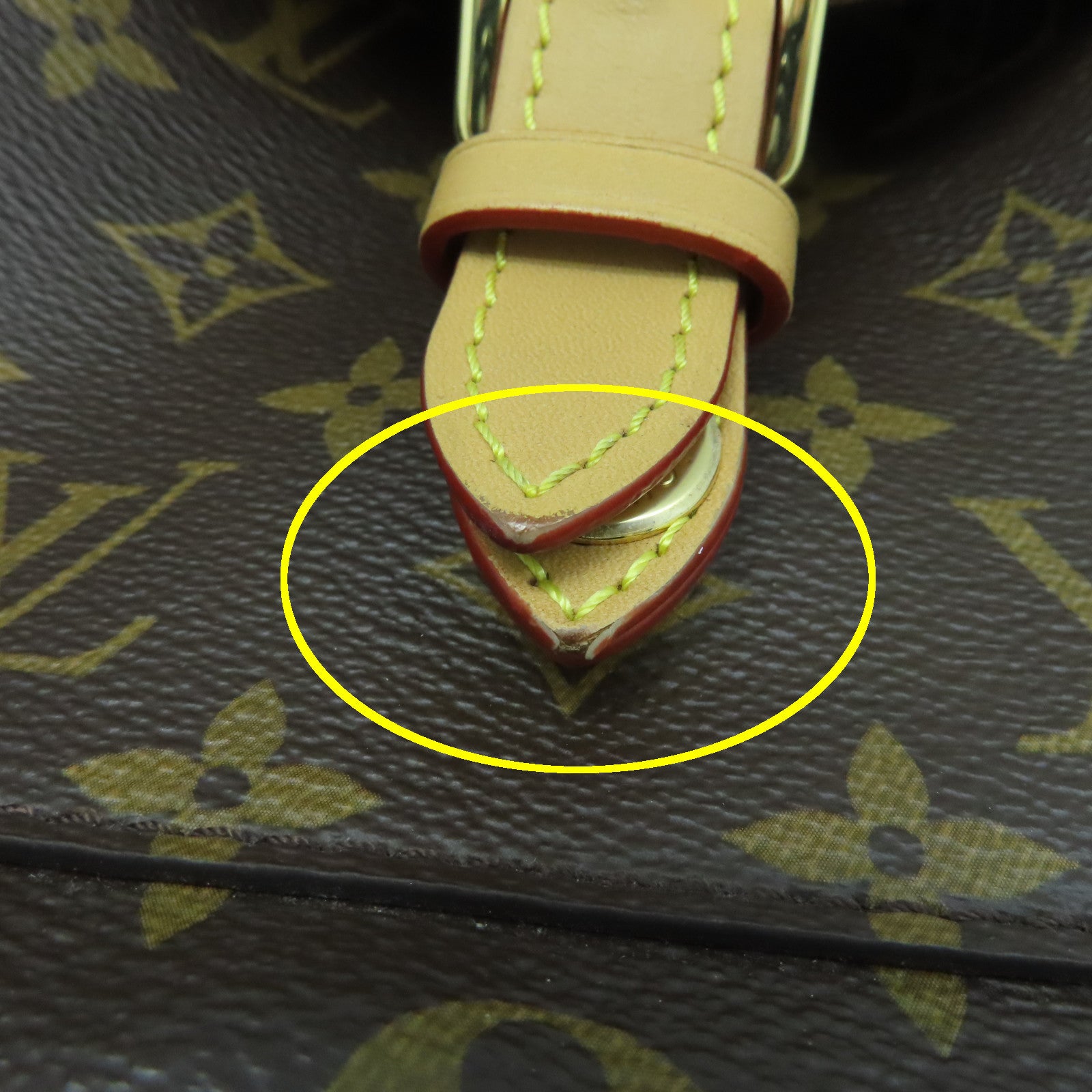 LOUIS VUITTON Monogram Montsuris PM Gold Buckle Backpack Brown