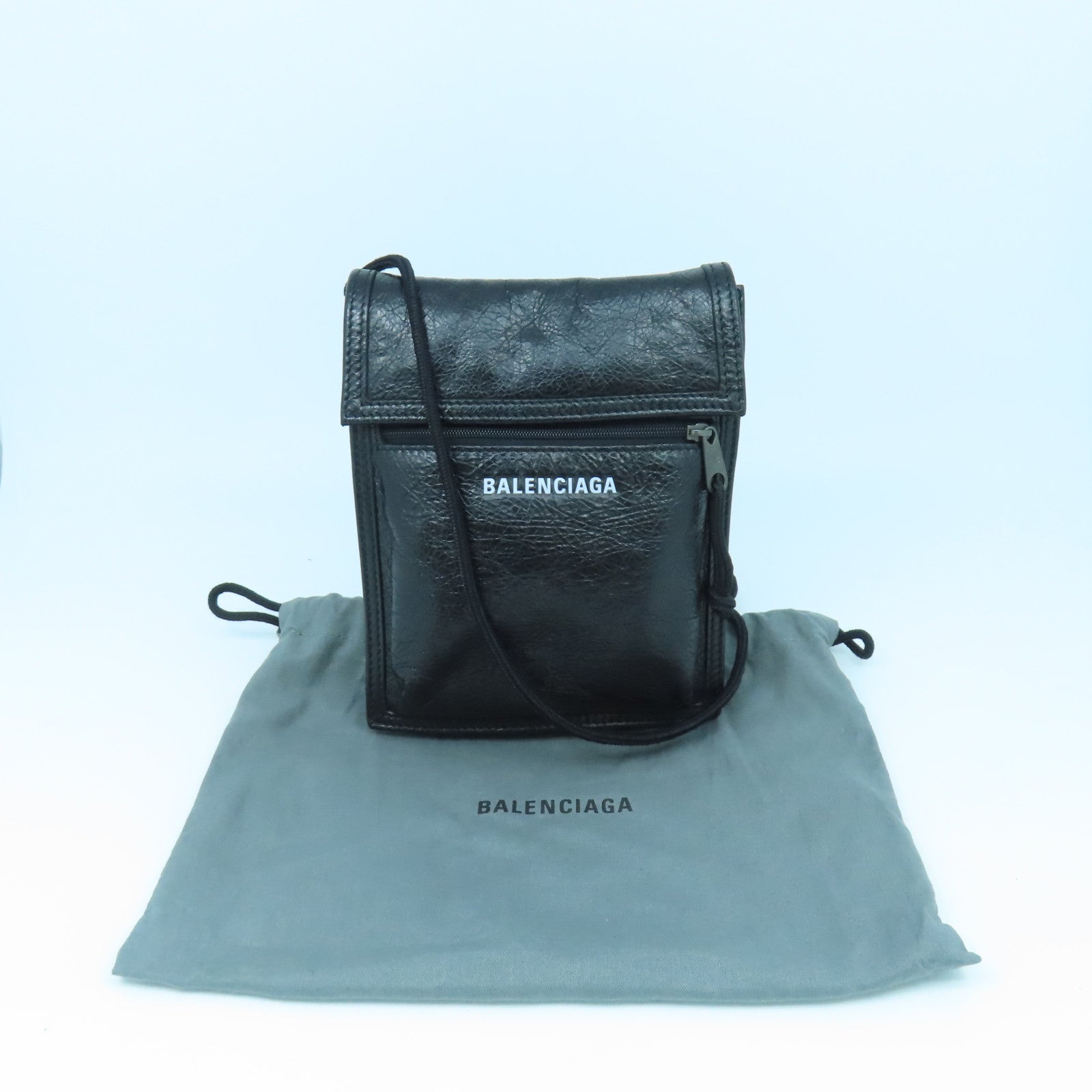 BALENCIAGA 羊皮皮革Shoulder Bag肩背袋黑色