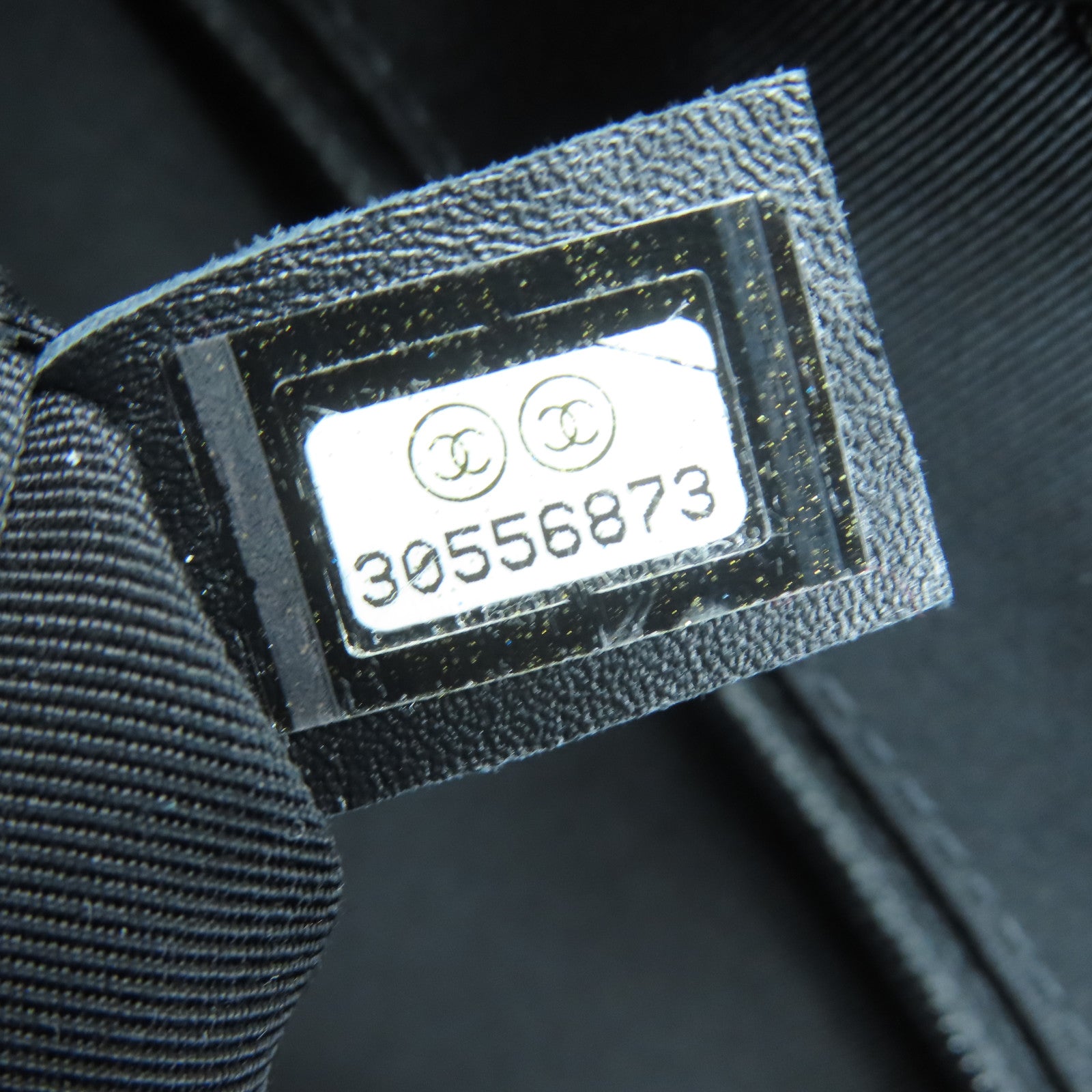 CHANEL 牛皮皮革Handbag金扣鏈帶肩背袋黑色