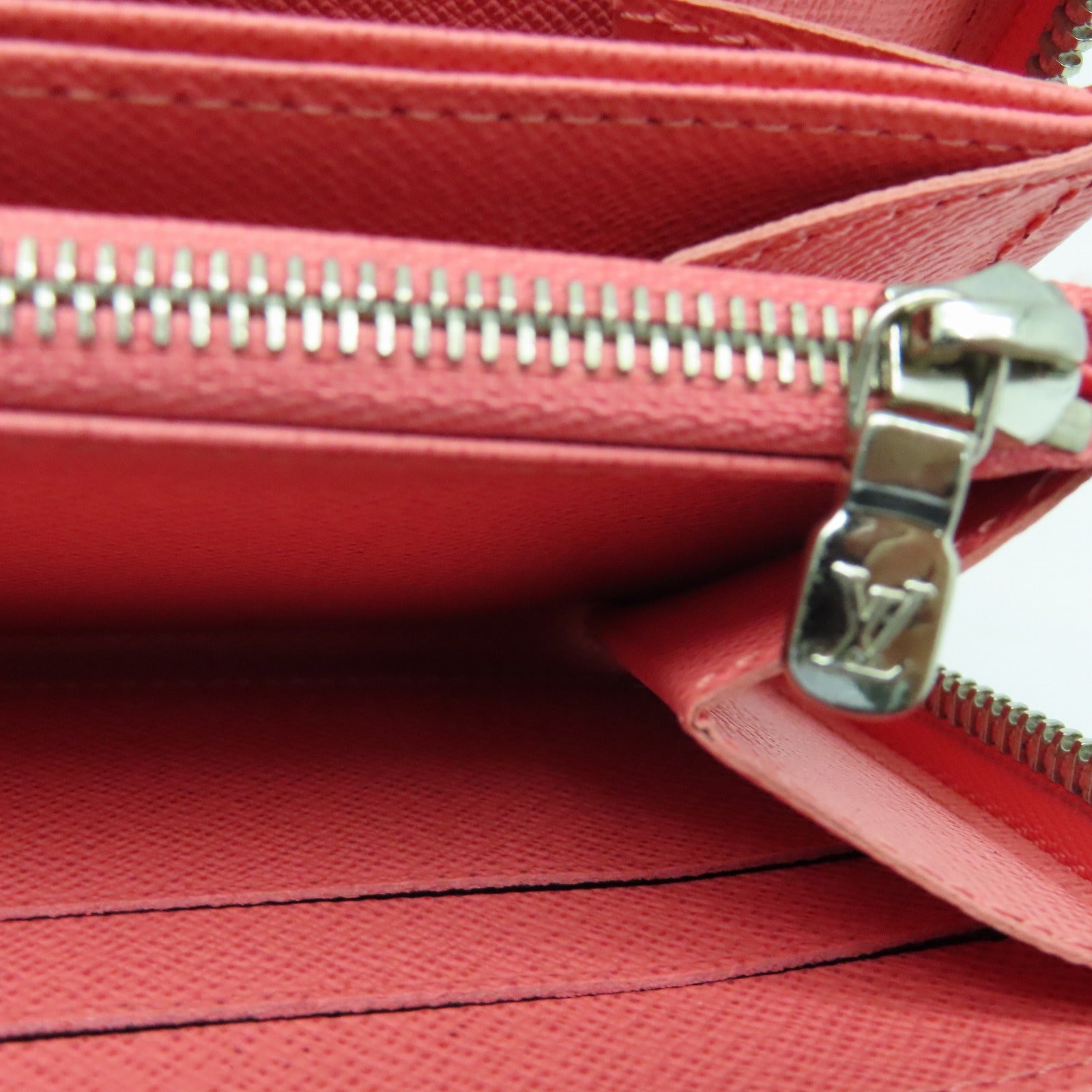 LOUIS VUITTON Epi Zipper Wallet银扣长钱包粉红色