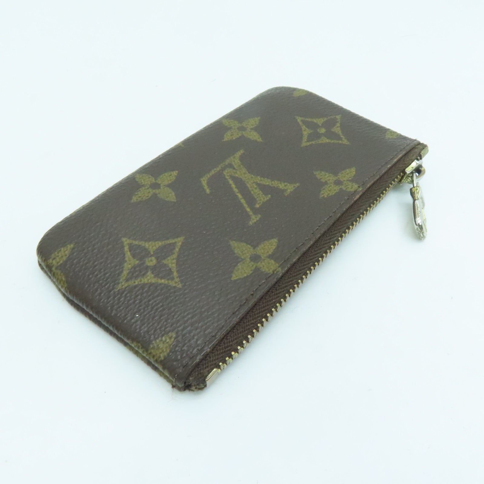 LOUIS VUITTON Monogram Conis Case金扣零钱包啡色