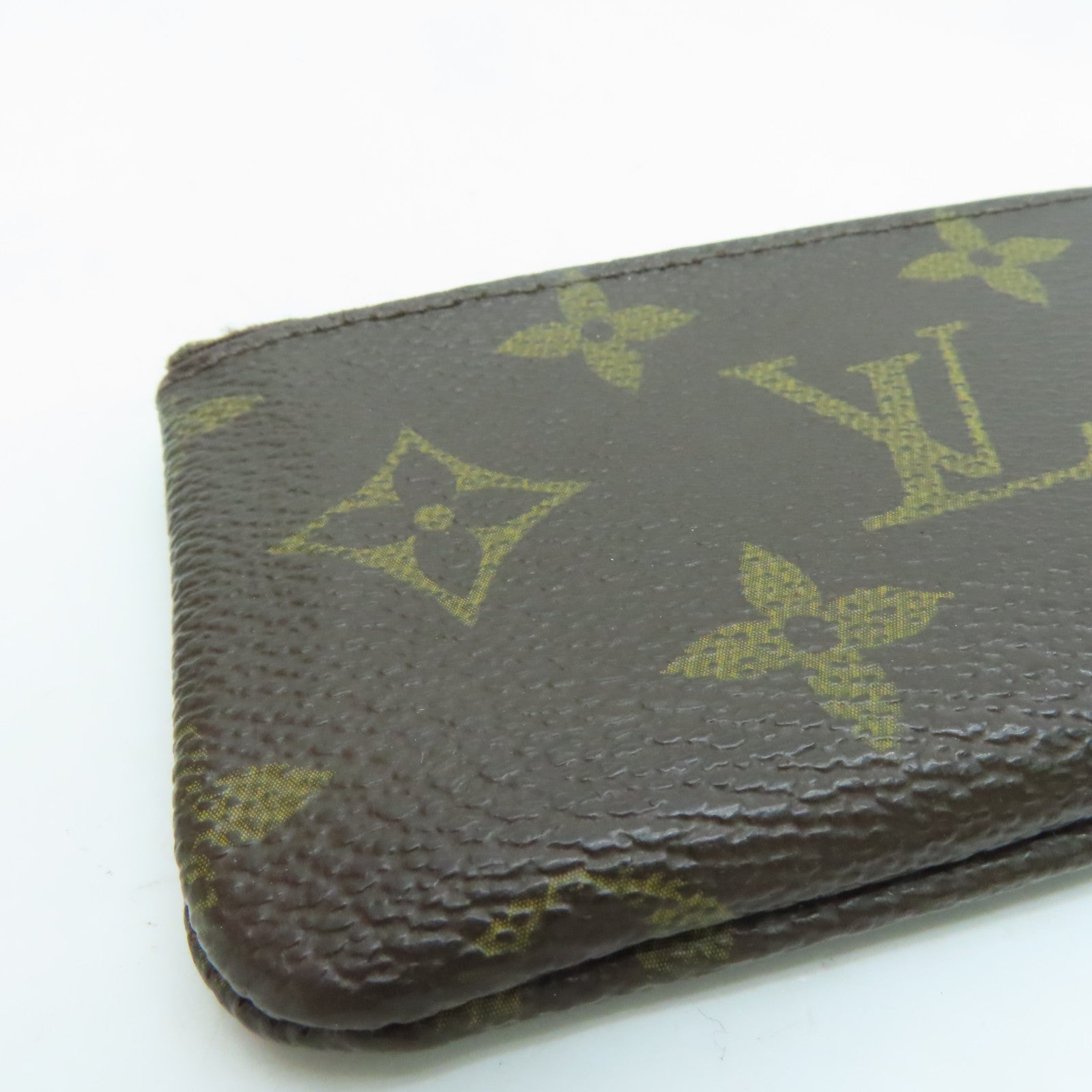 LOUIS VUITTON Monogram Conis Case金扣零钱包啡色