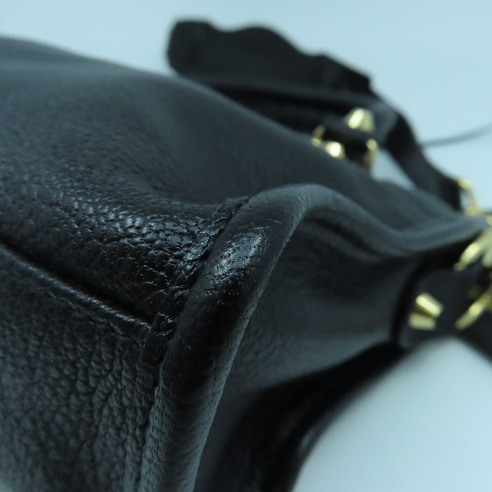 BALENCIAGA 牛皮牛革Mini Small金扣手挽肩背兩用袋黑色