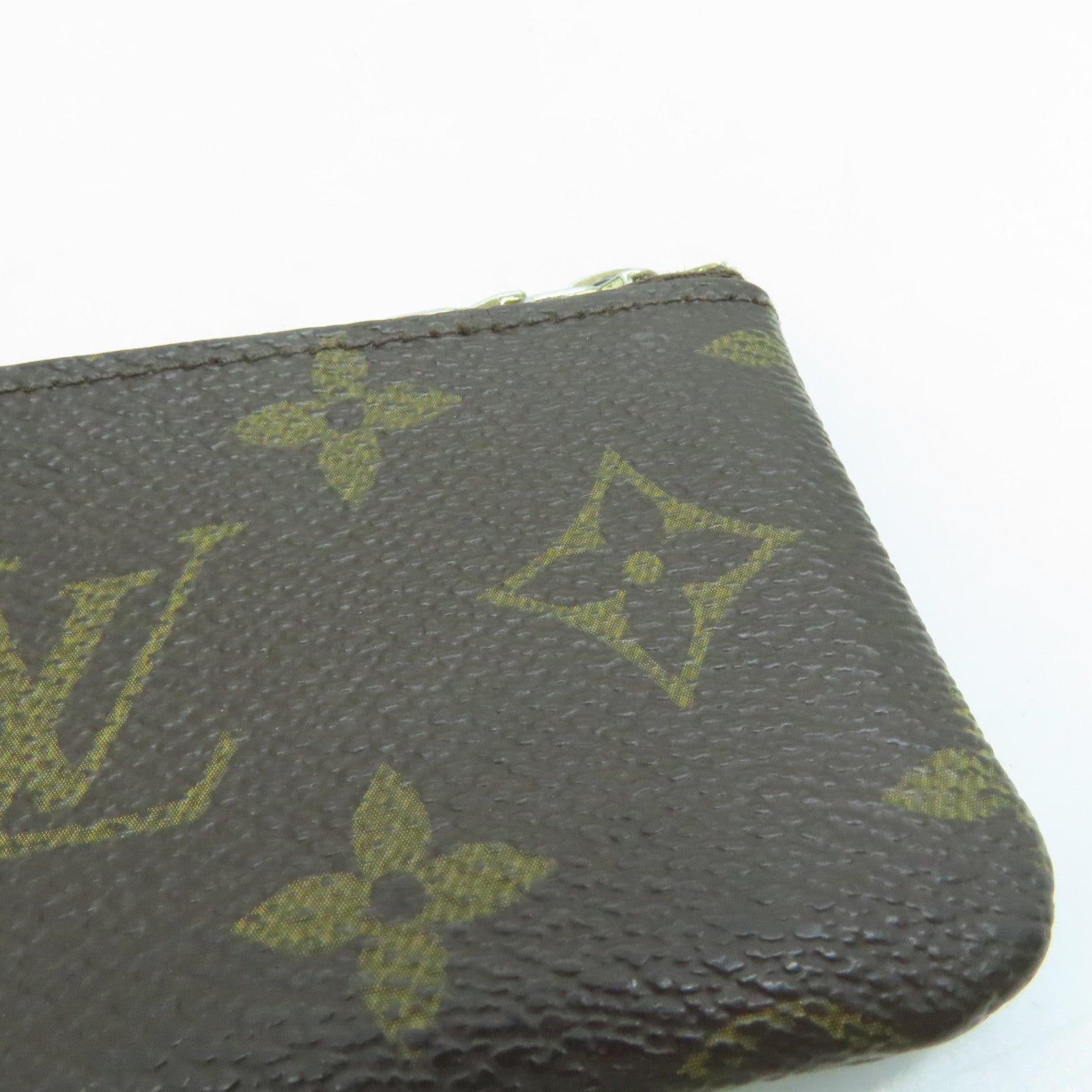 LOUIS VUITTON Monogram Conis Case金扣零钱包啡色