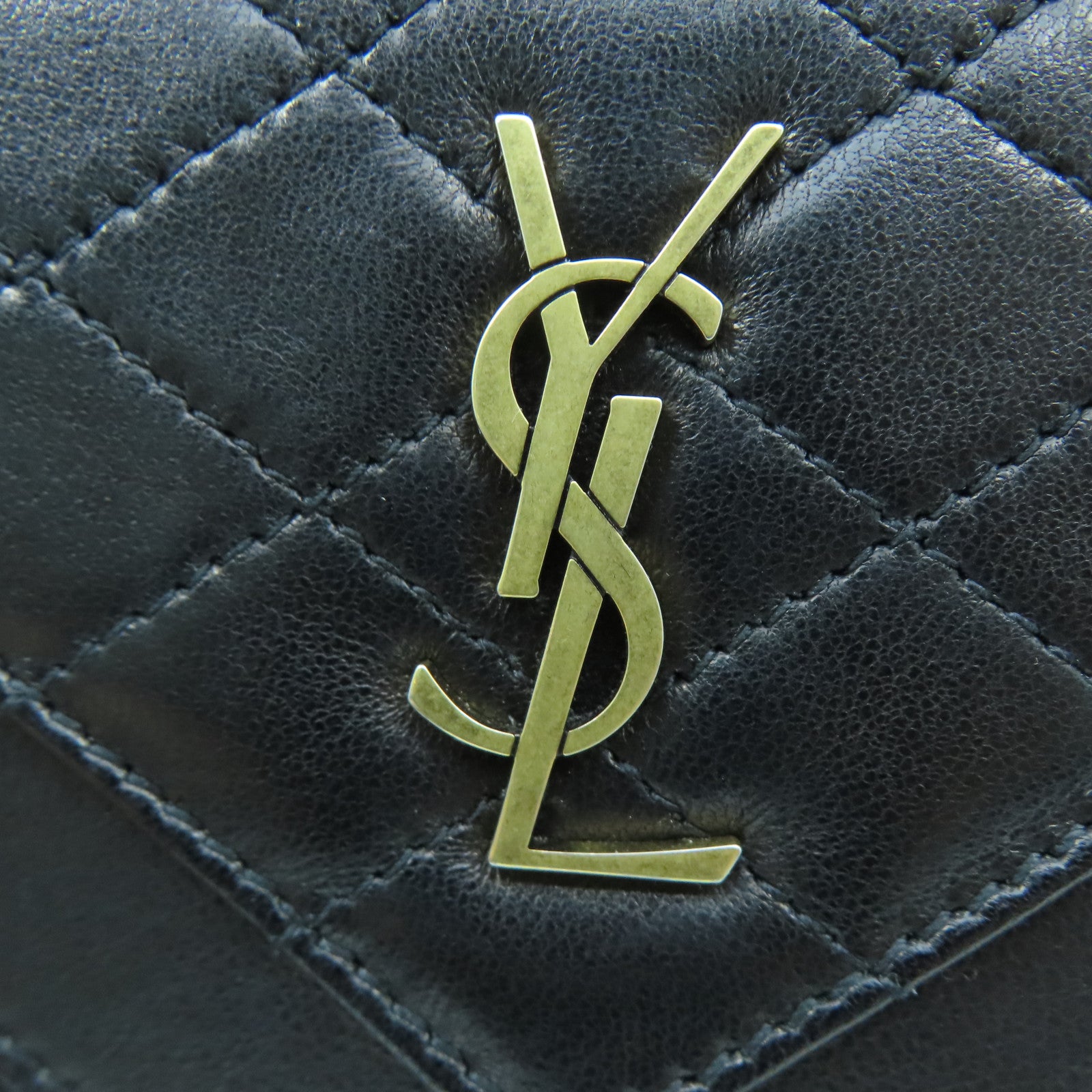 SAINT LAURENT 牛皮皮革Shoulder Bag金扣肩背袋黑色