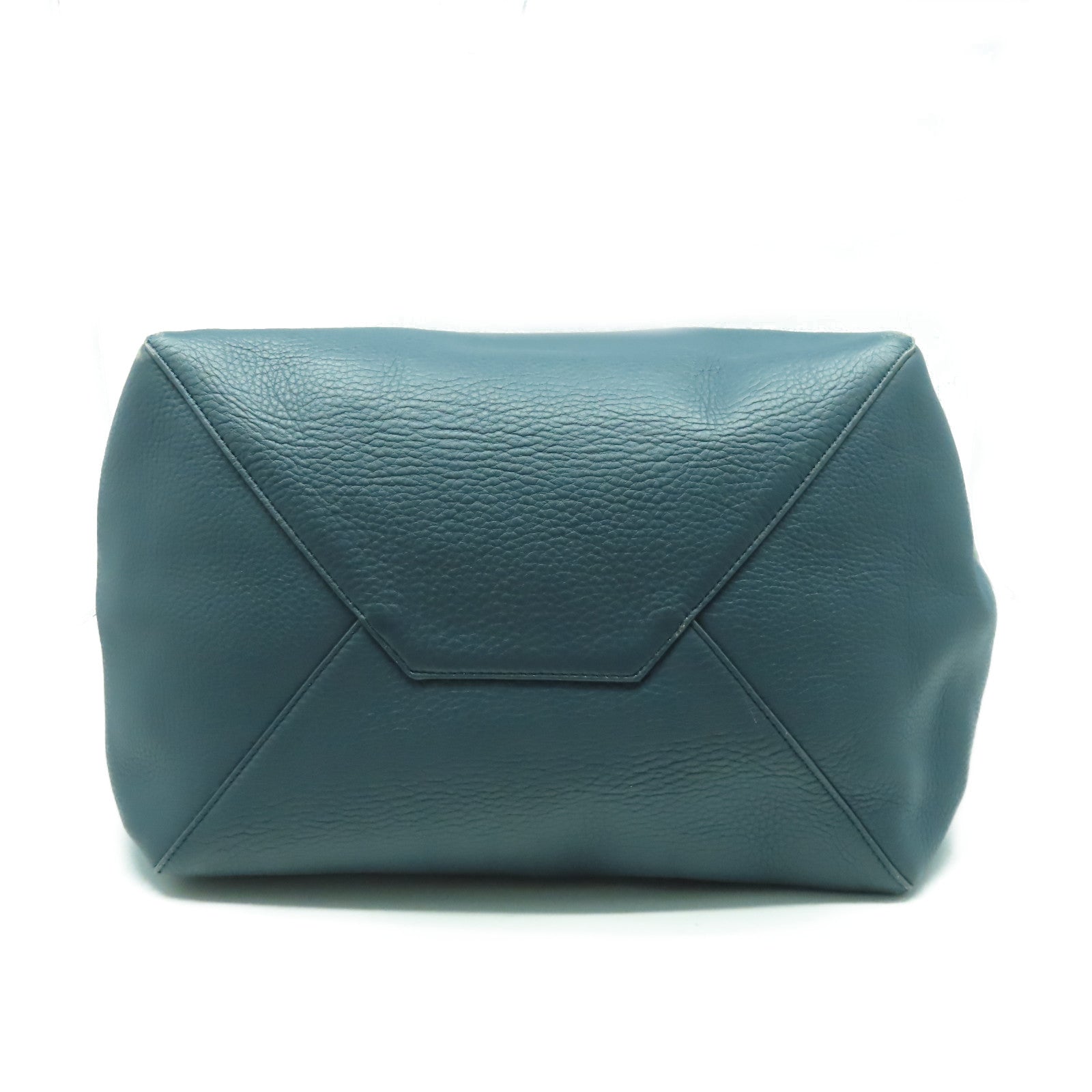 CELINE 【激減優惠】牛皮皮革Tote Bag金扣手挽肩背兩用袋灰藍色