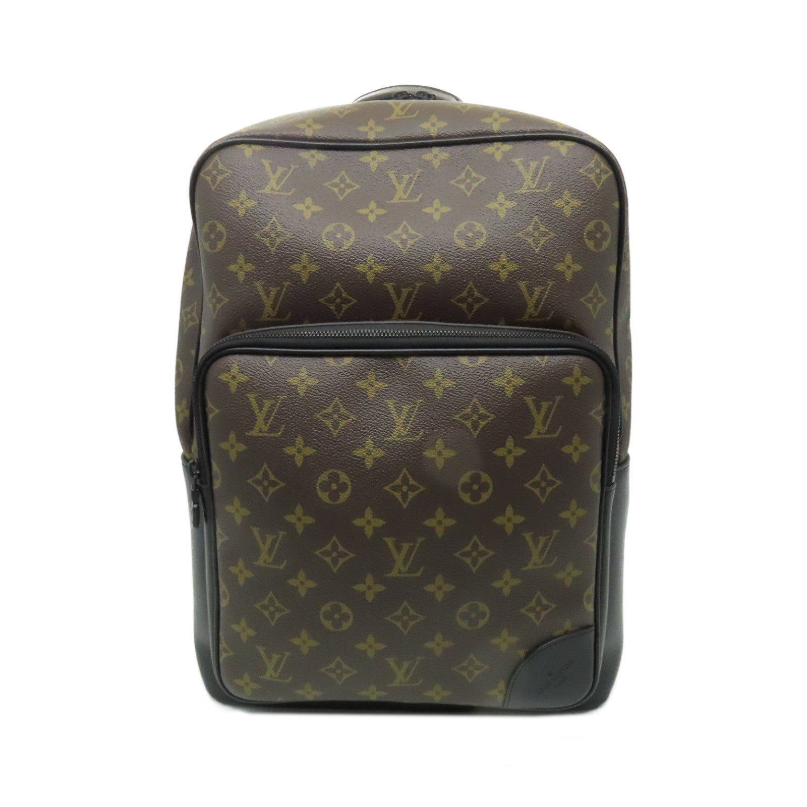 LOUIS VUITTON Monogram Macassar Dean Backpack背包黒色/棕色