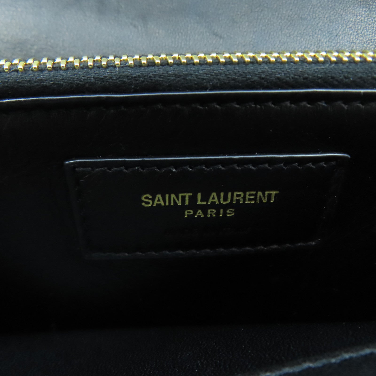 SAINT LAURENT 牛皮皮革Shoulder Bag金扣肩背袋黑色