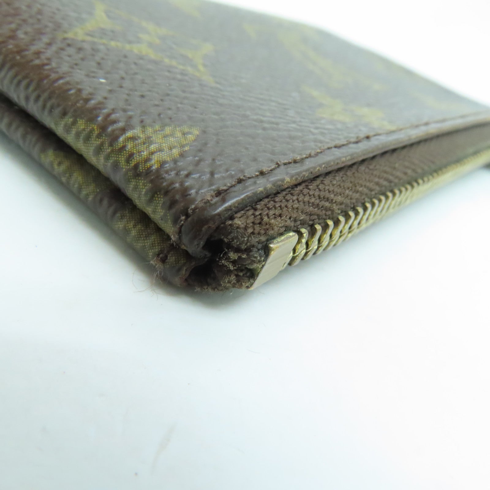 LOUIS VUITTON Monogram Conis Case金扣零钱包啡色