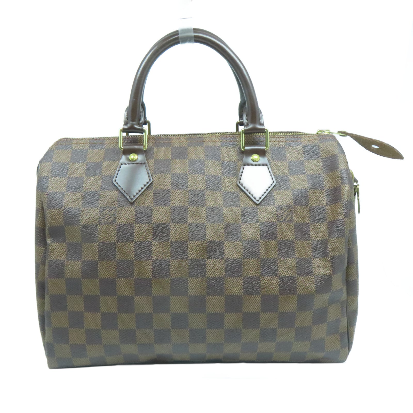 LOUIS VUITTON Damier Speedy 30金扣手挽袋啡色