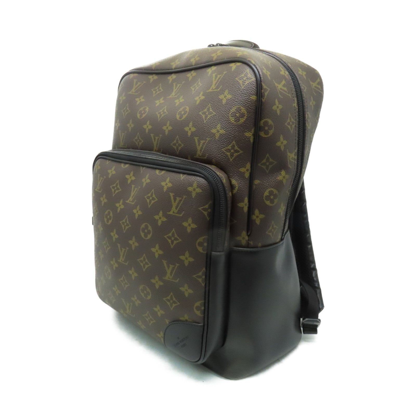 LOUIS VUITTON Monogram Macassar Dean Backpack背包黒色/棕色