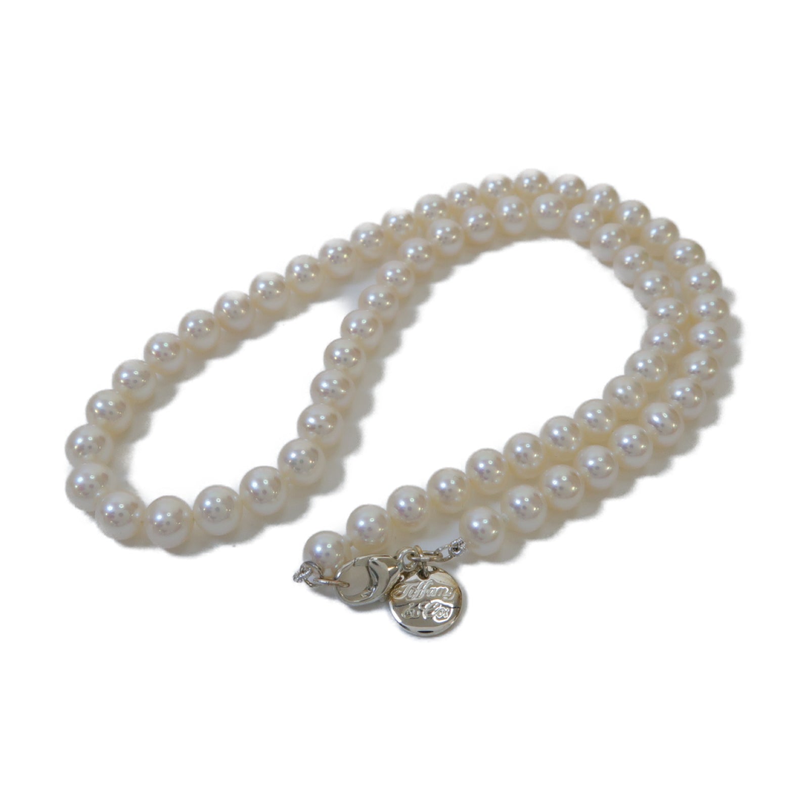 TIFFANY＆CO 珍珠Necklace銀扣項鏈