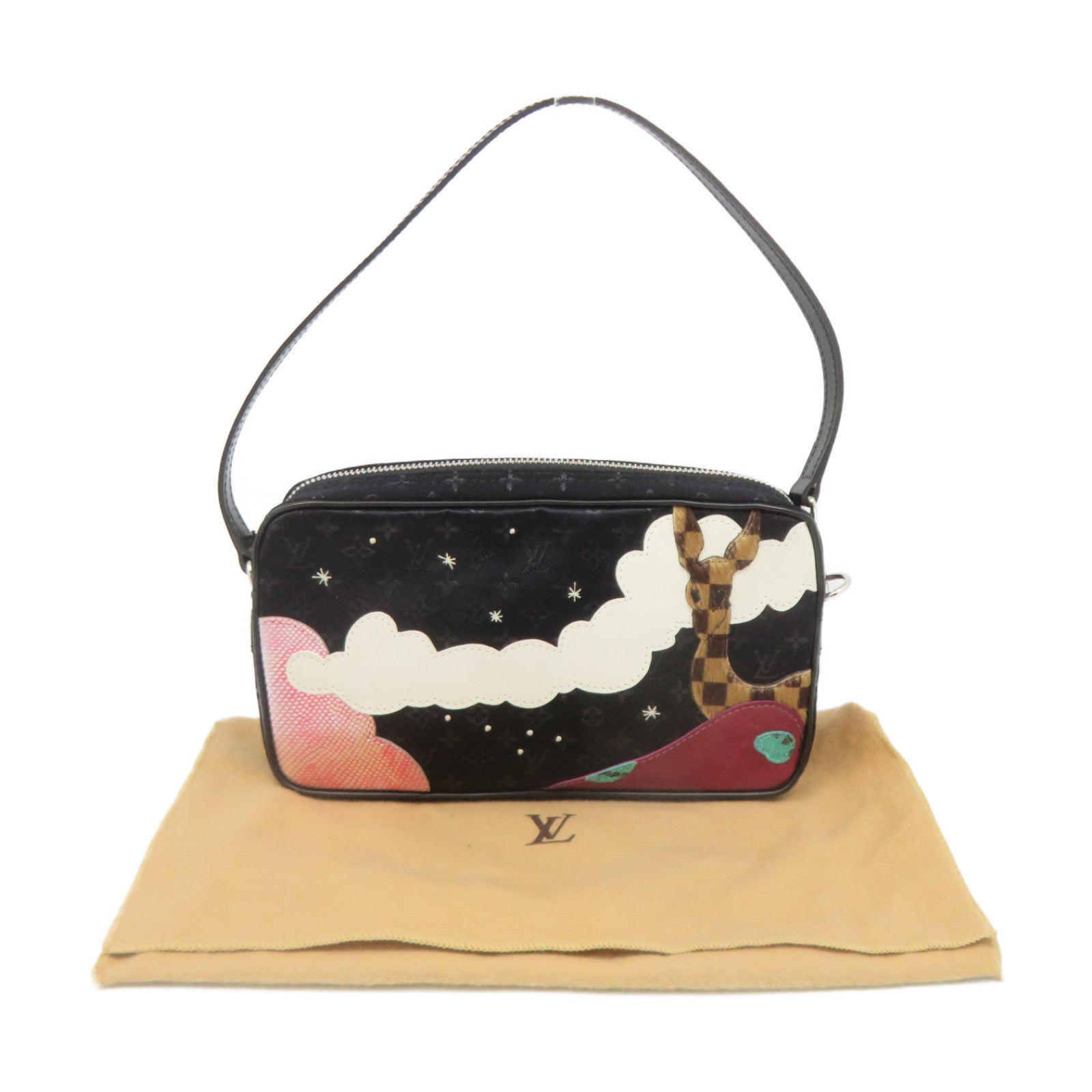 LOUIS VUITTON Monogram-Mini Conte De Fees Pouch Shoulder Bag黑色