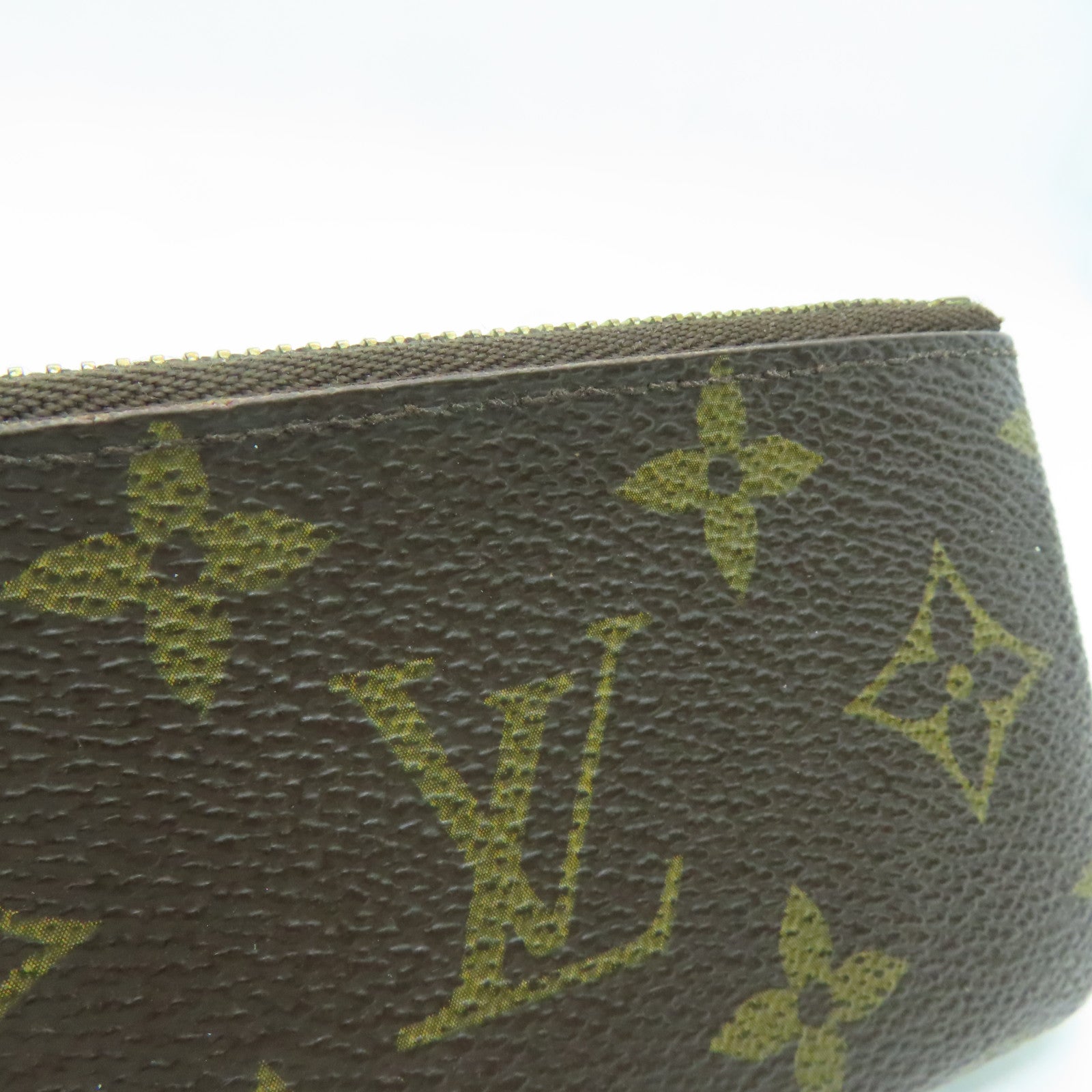 LOUIS VUITTON Monogram Conis Case金扣零钱包啡色