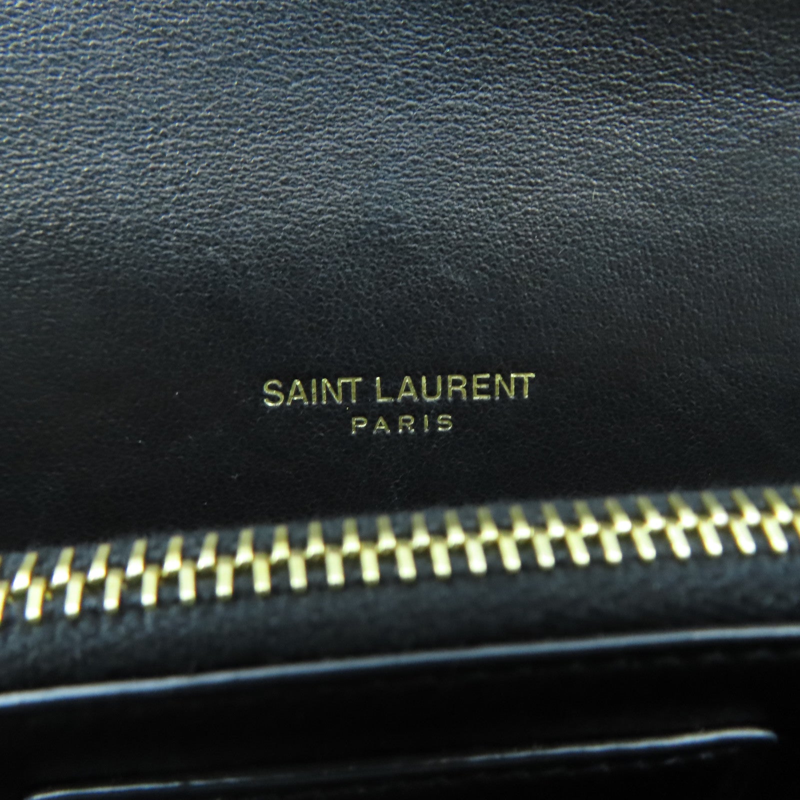 SAINT LAURENT 牛皮皮革Shoulder Bag金扣肩背袋黑色